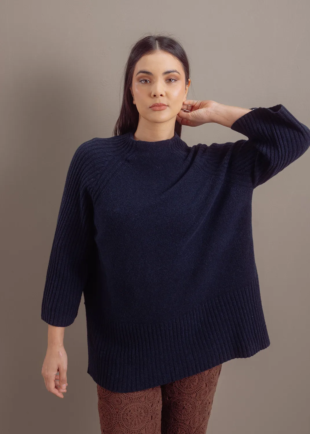 Senatex Pima Pullover Pulli Ice Baumwoll-Mix