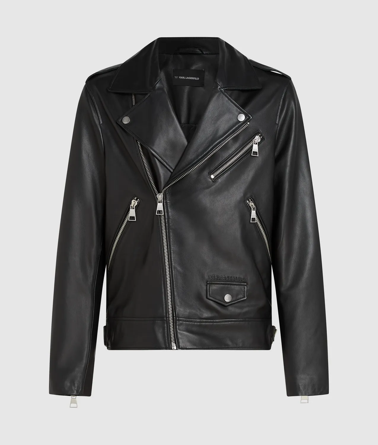 Karl Lagerfeld Essential Lederjacke asymmetrisch