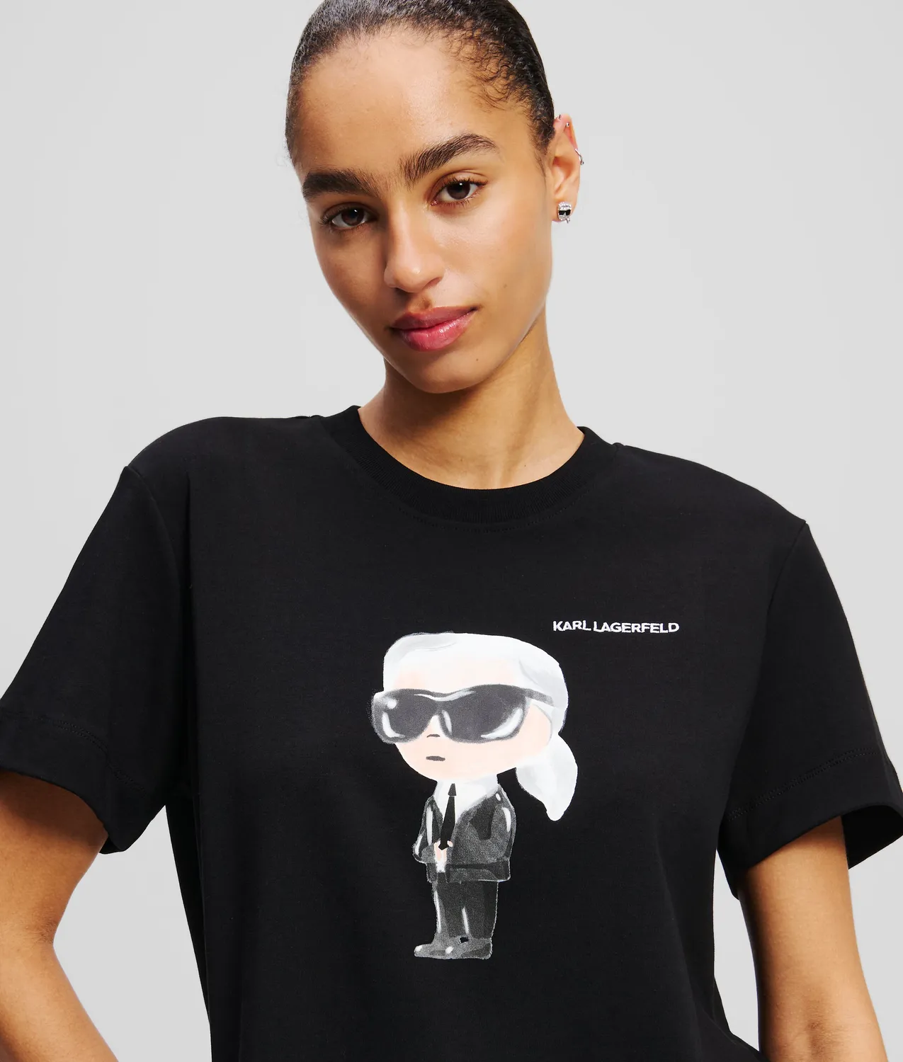 Karl Lagerfeld Ikon Aquarelle T-Shirt Damen Bio