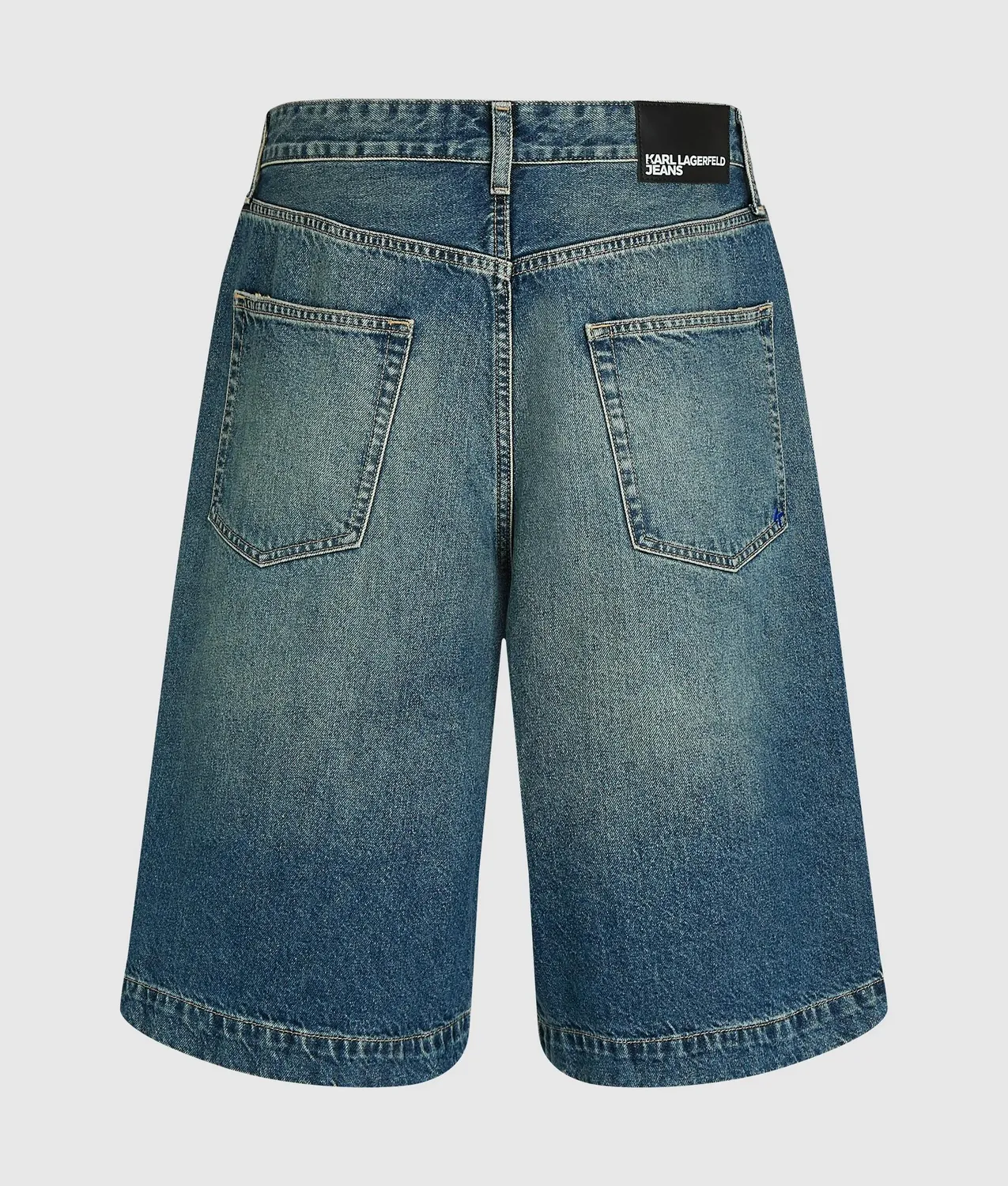 Karl Lagerfeld KL Jeans Baggy Washed Denim Shorts Herren washed