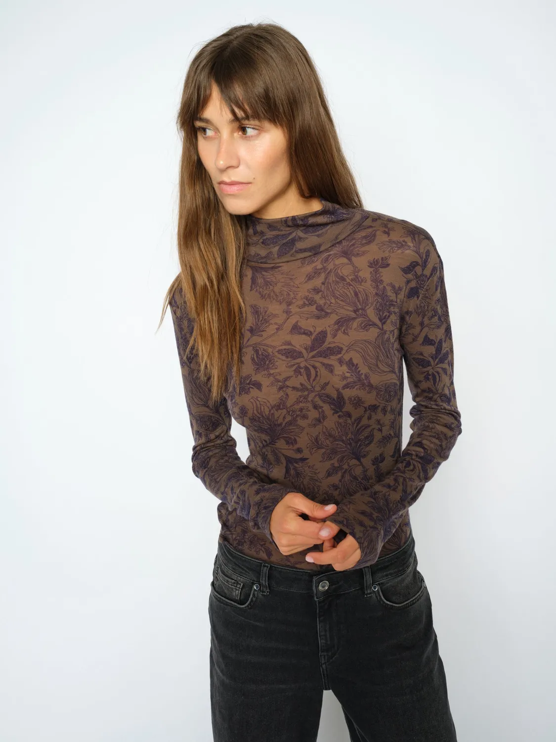 Mos Mosh MMXinna Fleur Turtleneck Rollkragenpullover Wolle