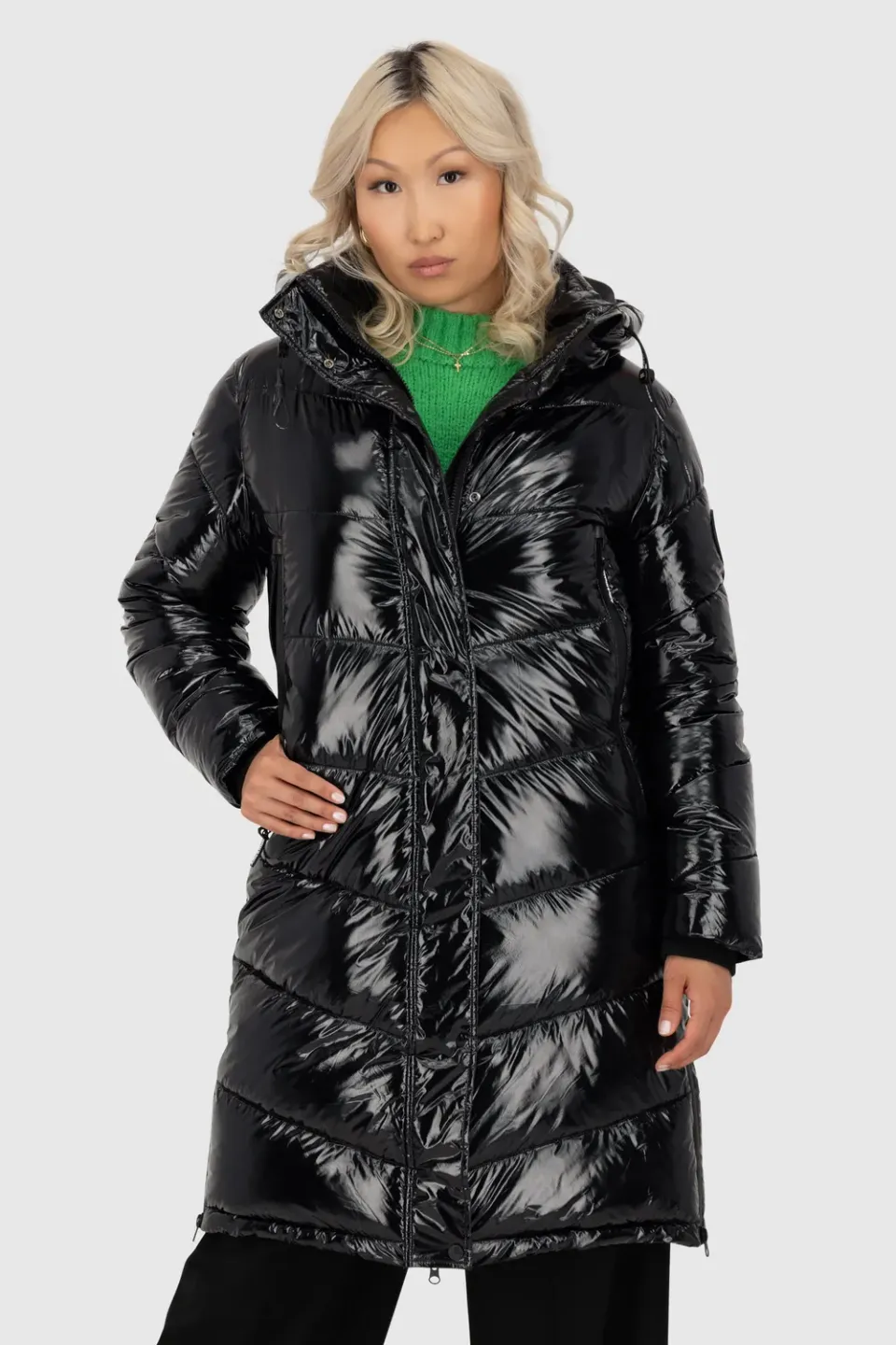 Alife & Kickin LolaniAK A Puffer Parka schwarz lang
