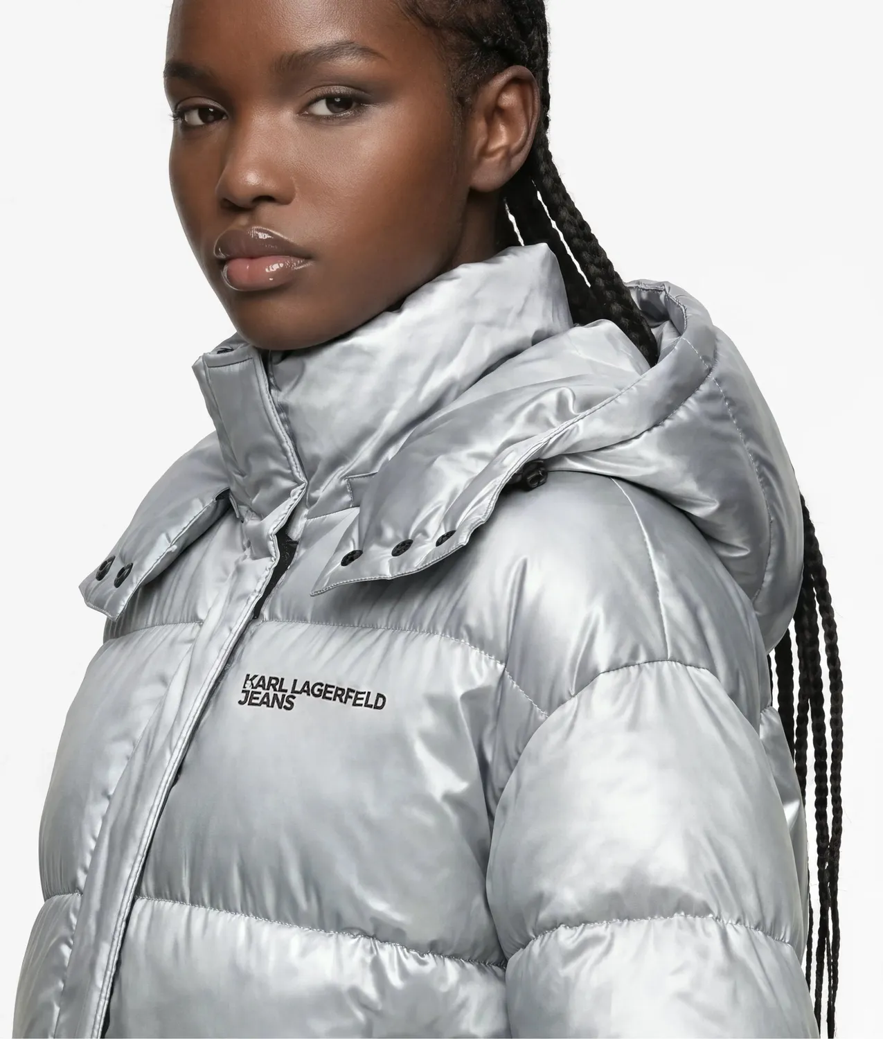 Karl Lagerfeld Jeans Cropped Pufferjacke Shiny