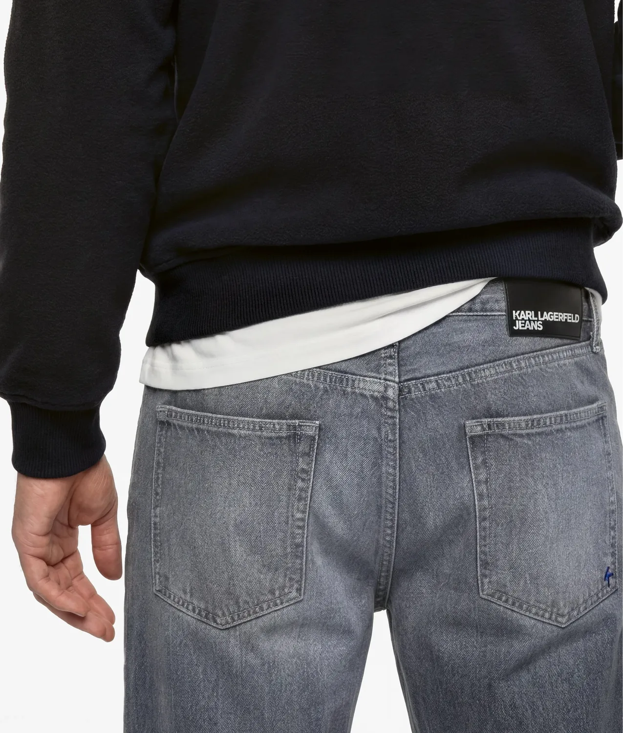Karl Lagerfeld KL Jeans straight hellgrau Baumwolle