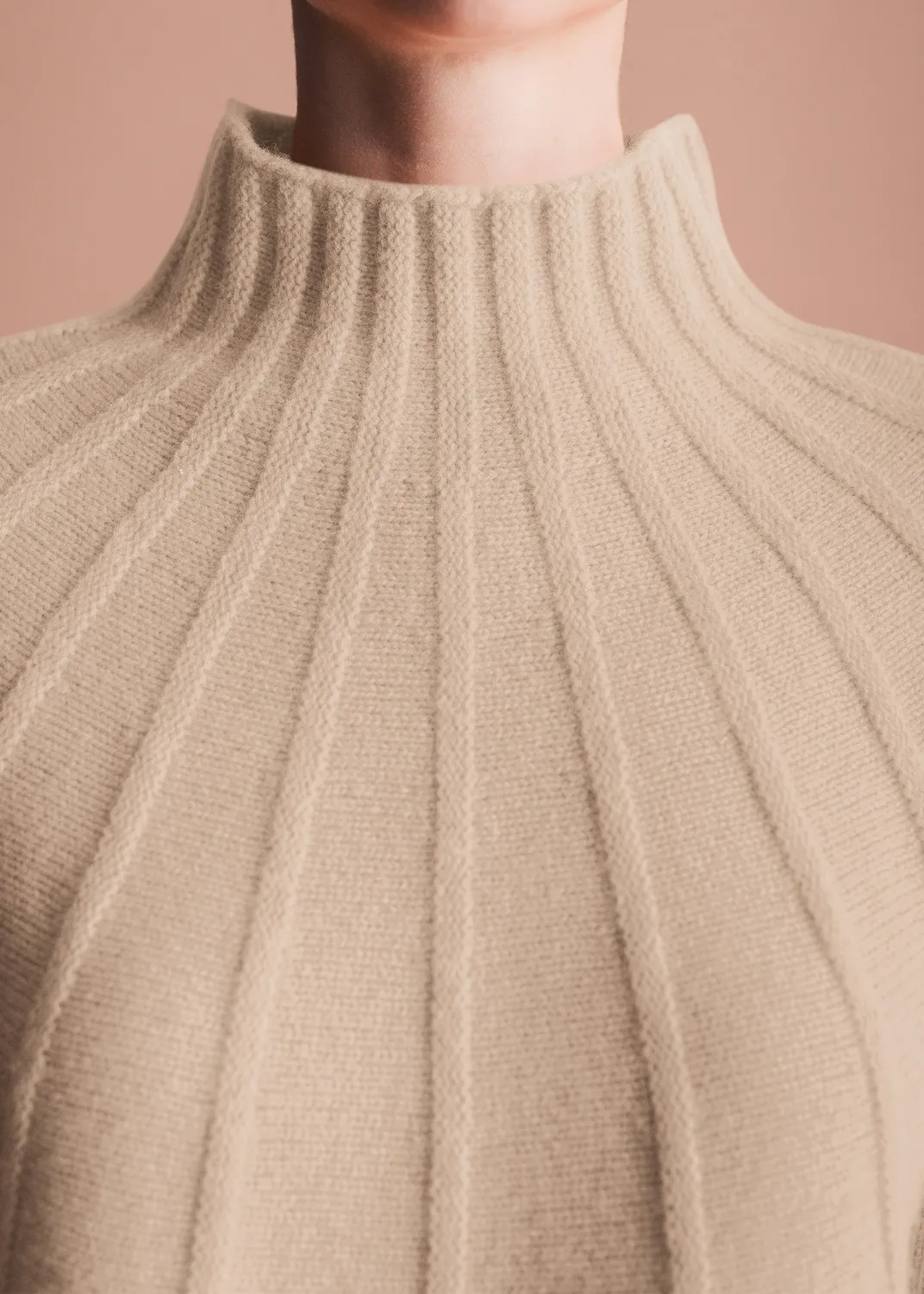 Senatex Stehkragen Pullover Merinowolle Orange