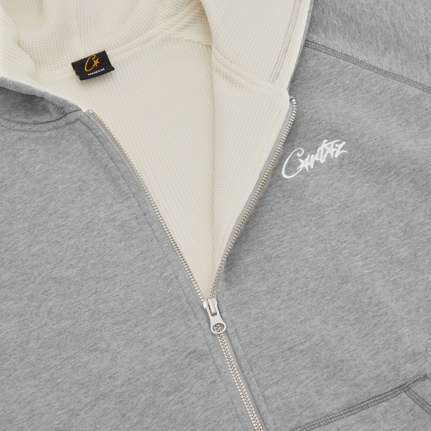 Corteiz HMP Thermal Zip Hoodie grau 440 GSM