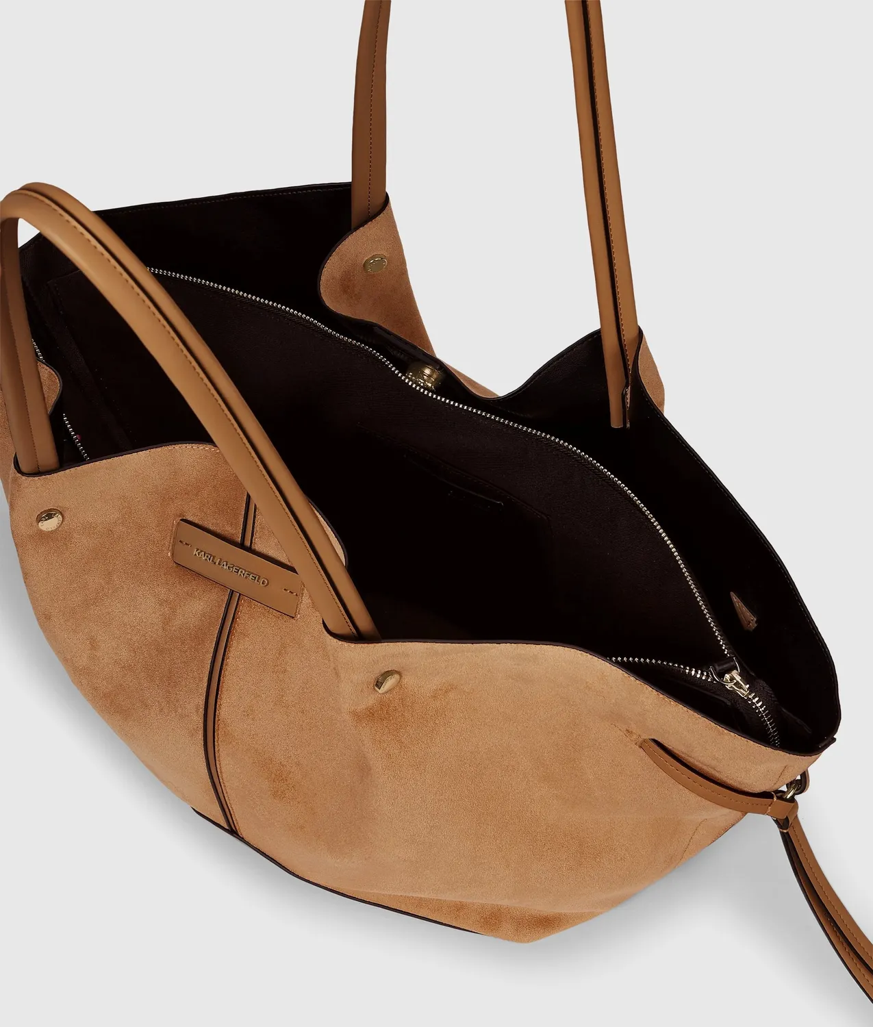 Karl Lagerfeld K/Pierced Large Tote Bag Wildleder-Optik