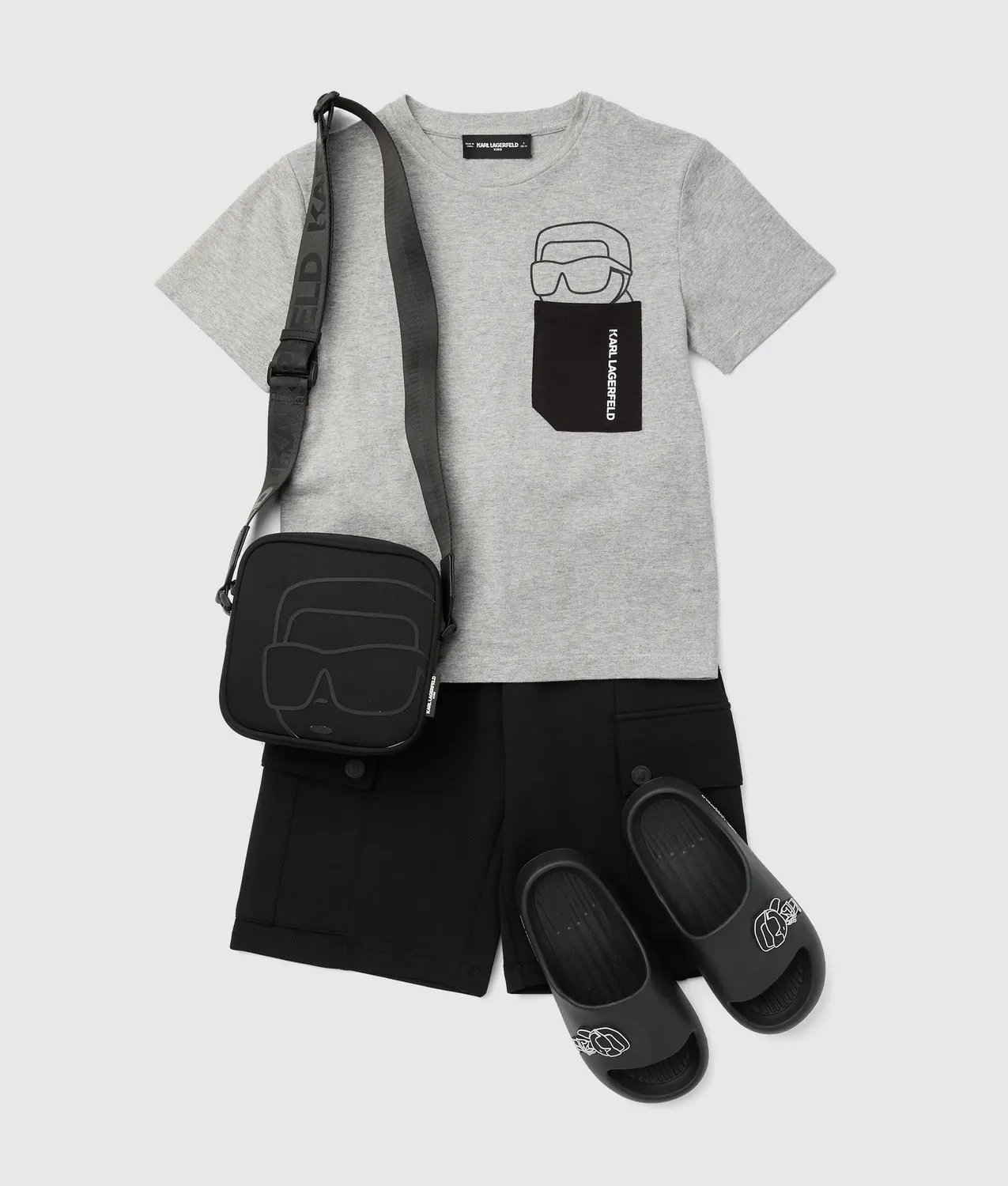 Karl Lagerfeld Ikon Pocket T-Shirt Jungen Weiß
