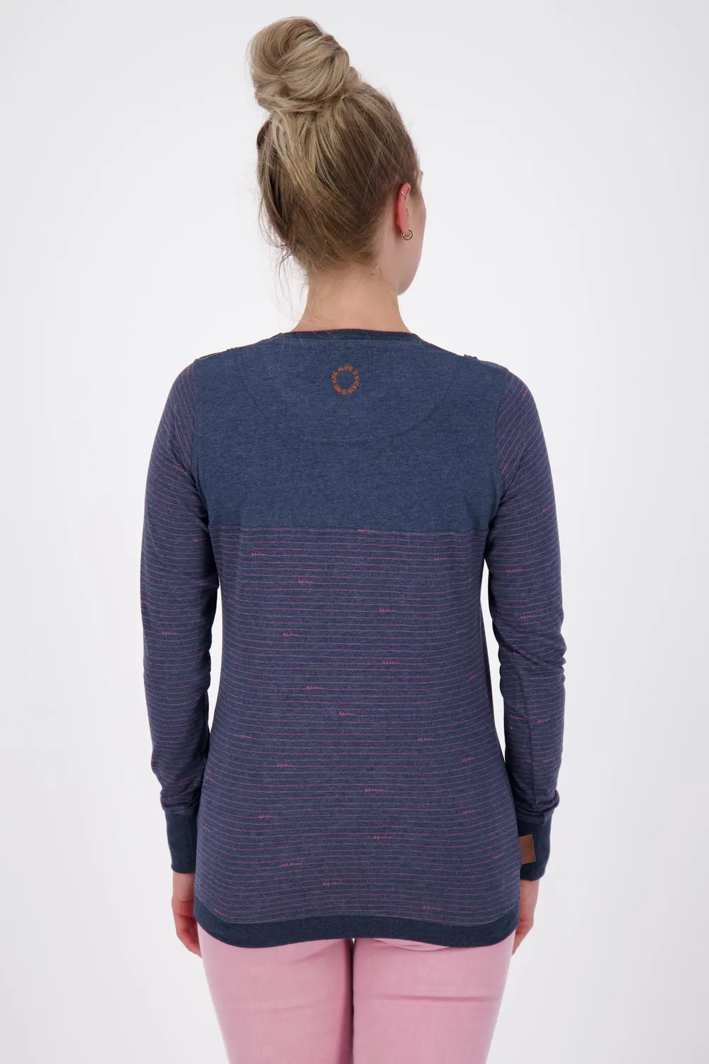Alife & Kickin LeonieAK Z Longsleeve Dunkelblau gestreift