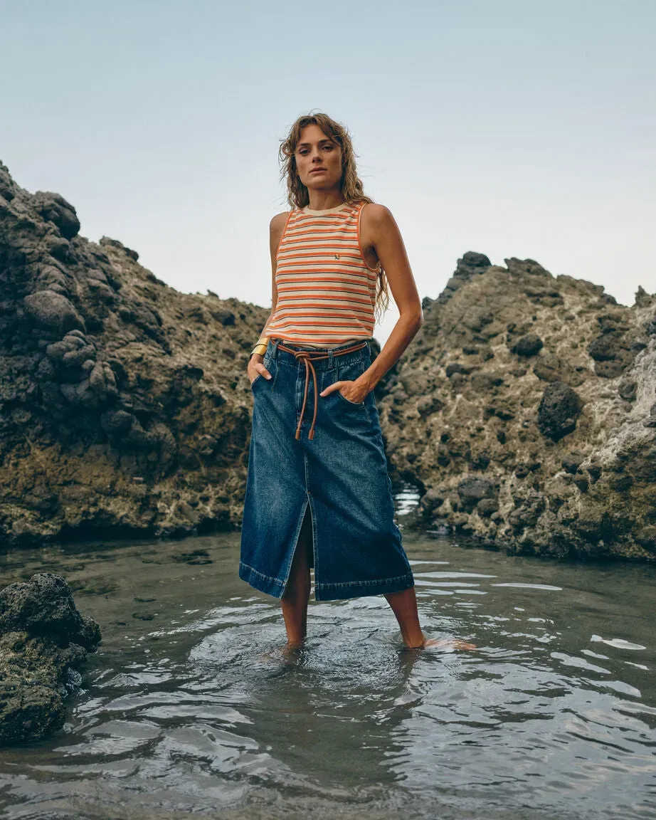 Mos Mosh MMHNoble Loop Skirt Jeansrock blau knielang