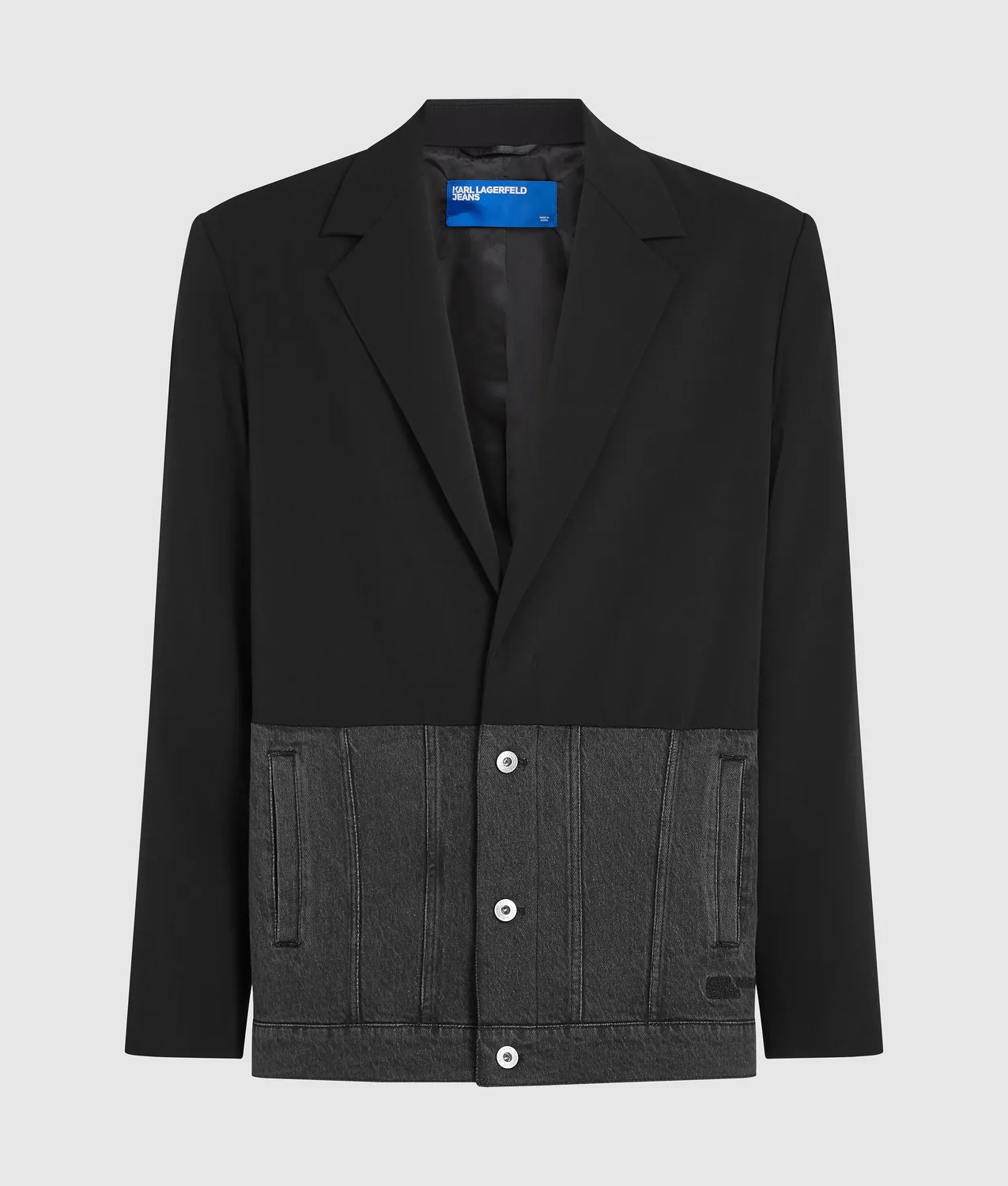 Karl Lagerfeld KL Jeans Denim Panel Blazer doppelreihig