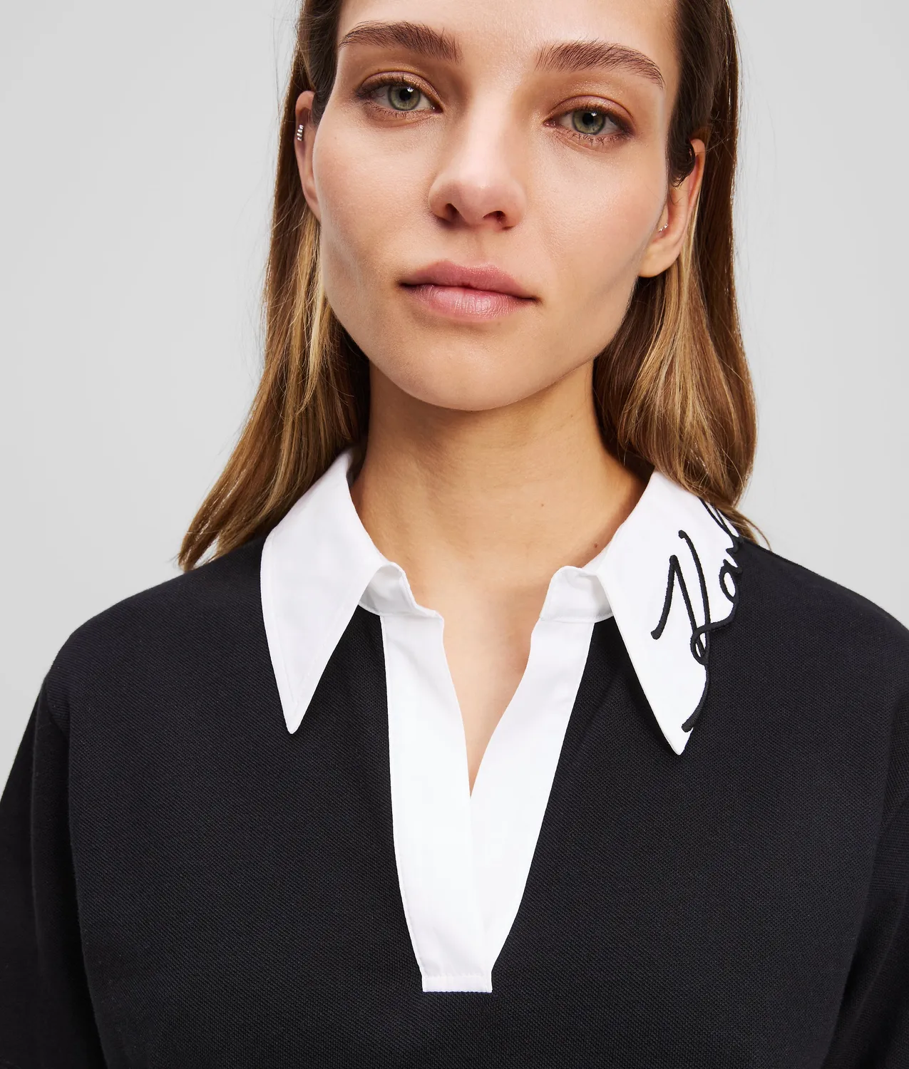 Karl Lagerfeld Signature Polo Shirt Bio-Baumwolle
