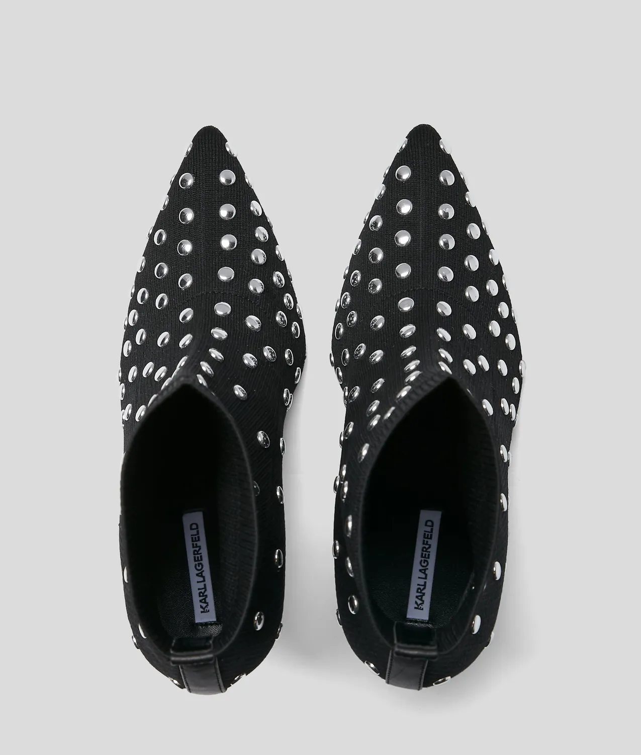 Karl Lagerfeld Pandara Knitted Studded Boots Stiletto