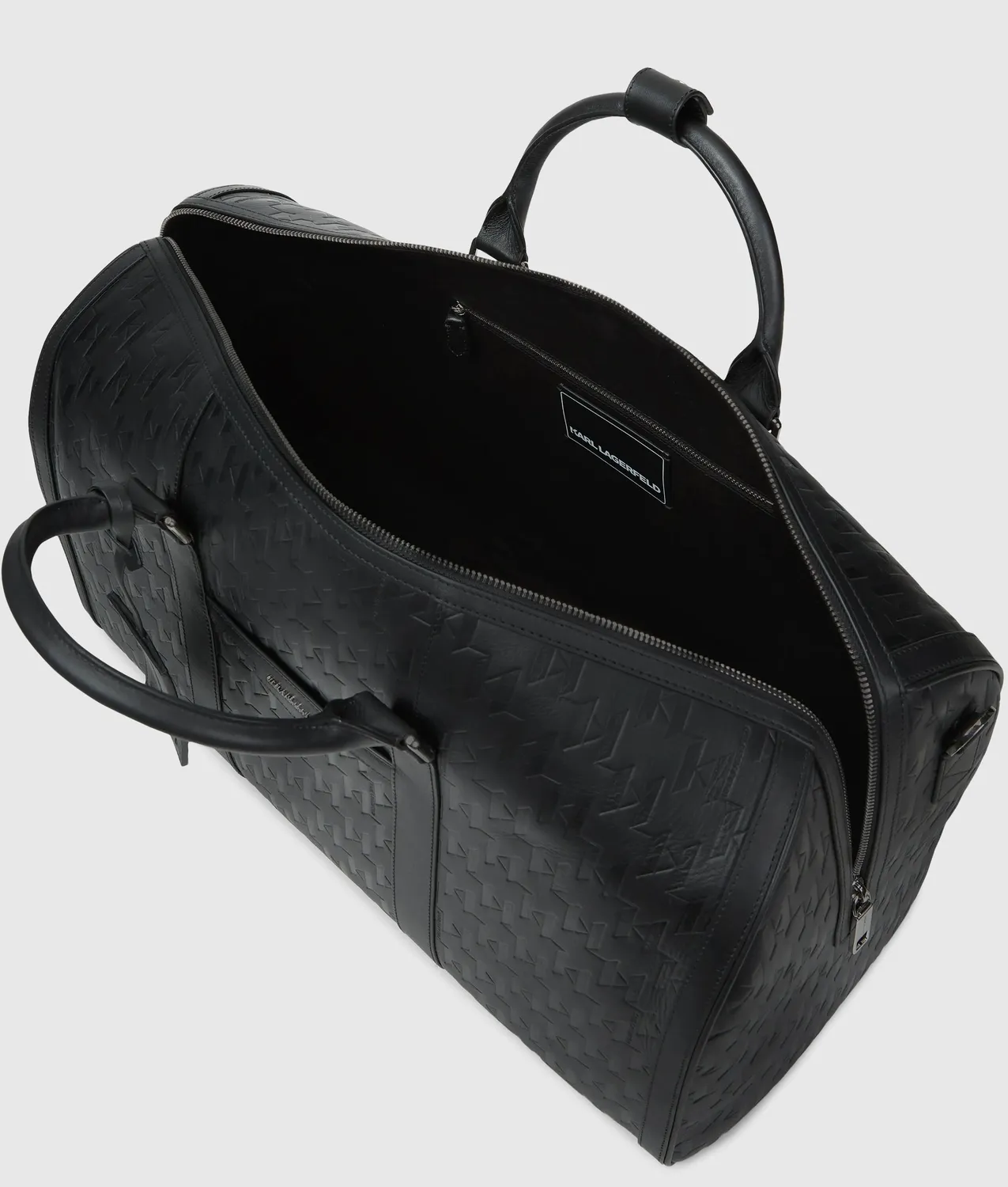 Karl Lagerfeld K/Loom Weekender Reisetasche Leder Monogramm