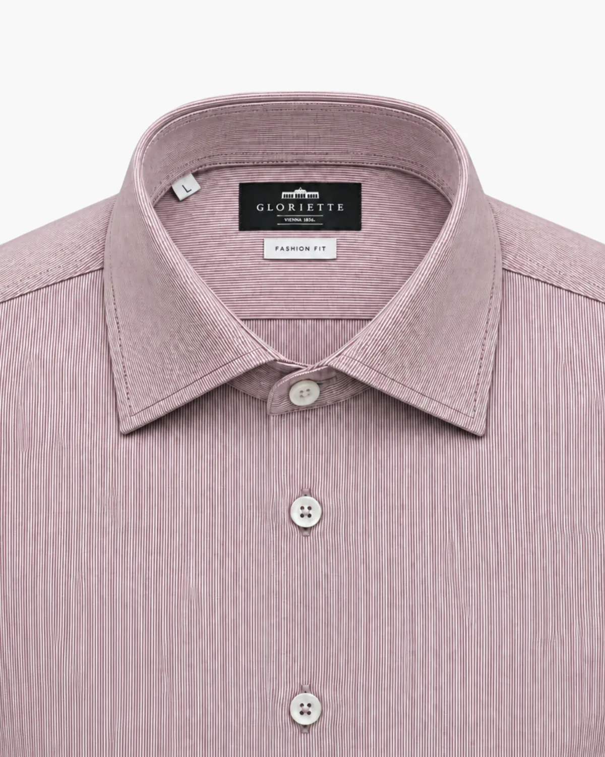 Gloriette Fashion Fit Hemd Bordeaux Struktur 100% Baumwolle