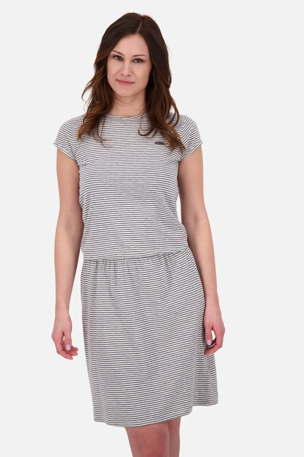 Alife & Kickin ShannaAK Z Shirtkleid grau gestreift Jersey