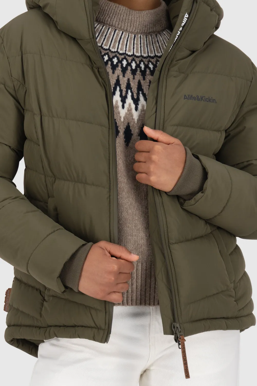 Alife & Kickin JuanaAK A Steppjacke Dunkelgrün Teddyfutter