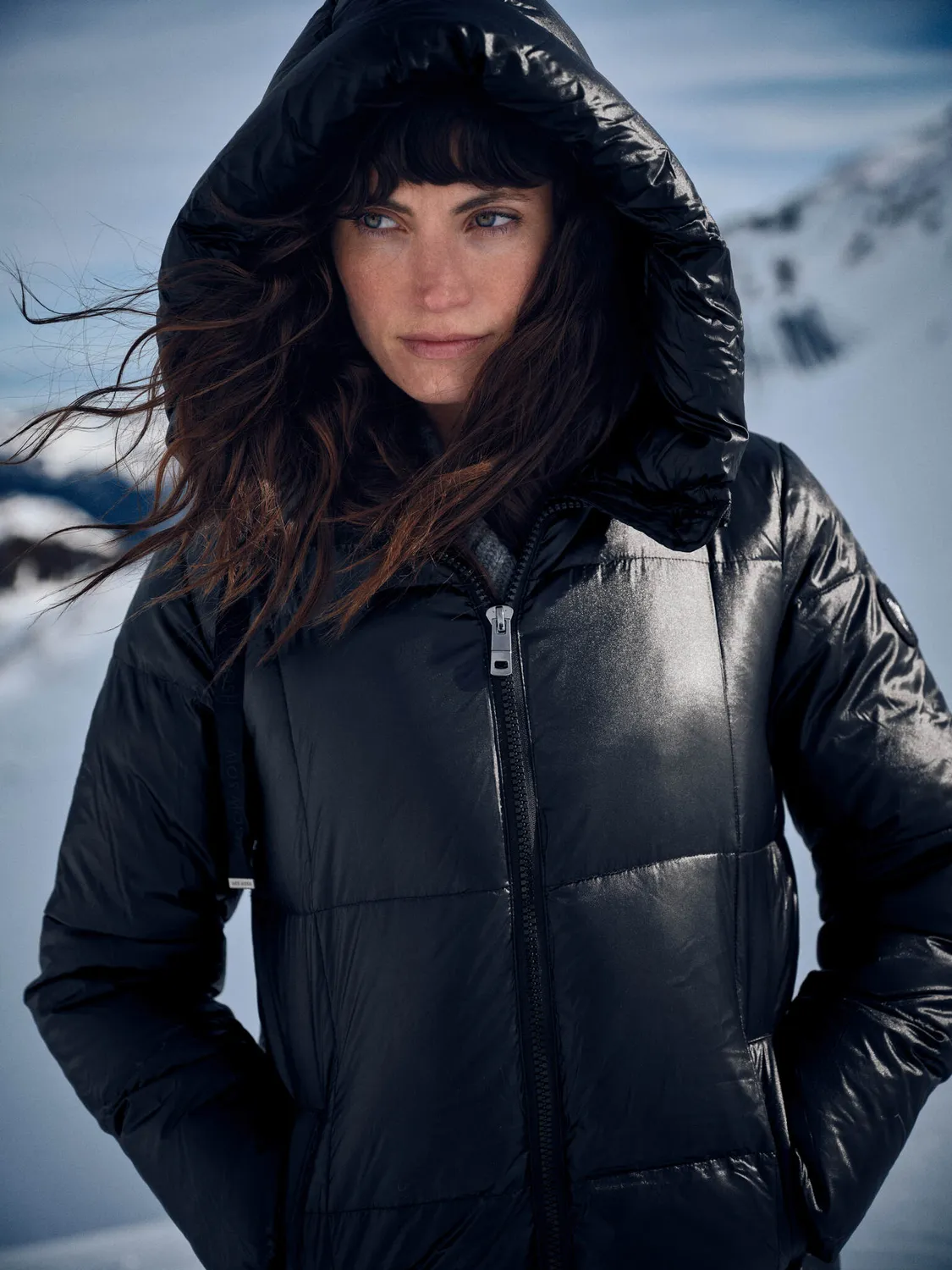 Mos Mosh MMNova Metallic Daunenjacke Schwarz