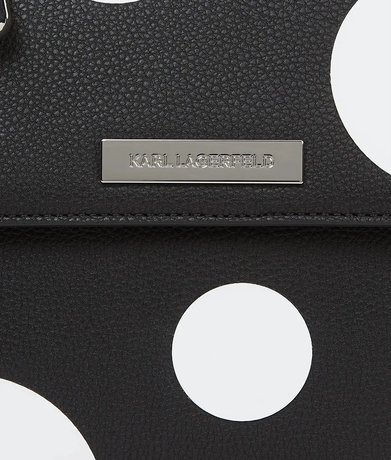 Karl Lagerfeld Ikon Pebble Satchel-Tasche schwarz Uni