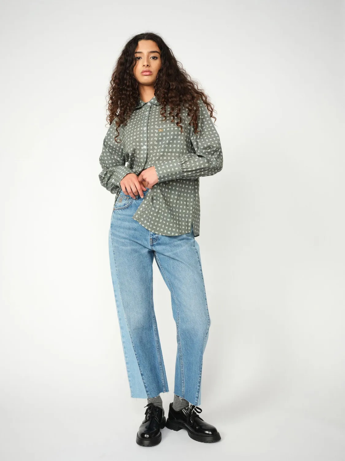 Mos Mosh MMHEpic Tone Jeans Hellblau Cropped Weit