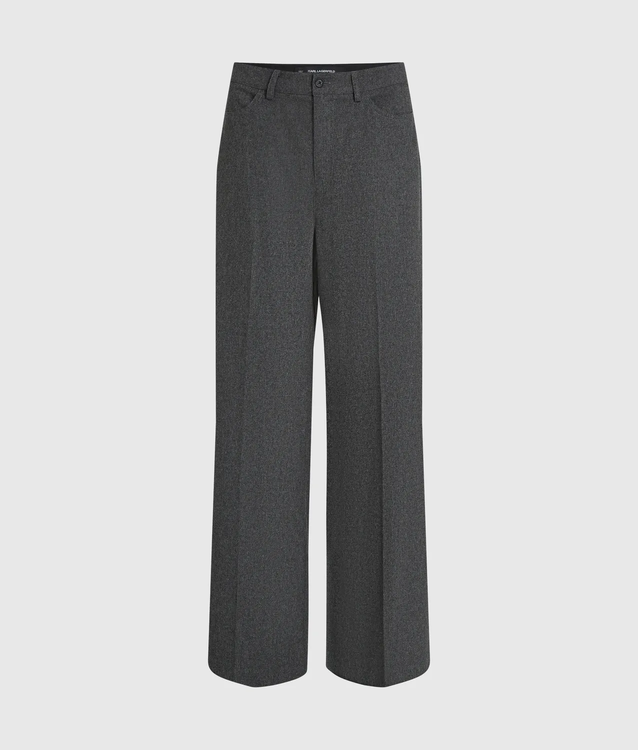 Karl Lagerfeld Wide-Leg Flanell Hose Damen Schwarz weit