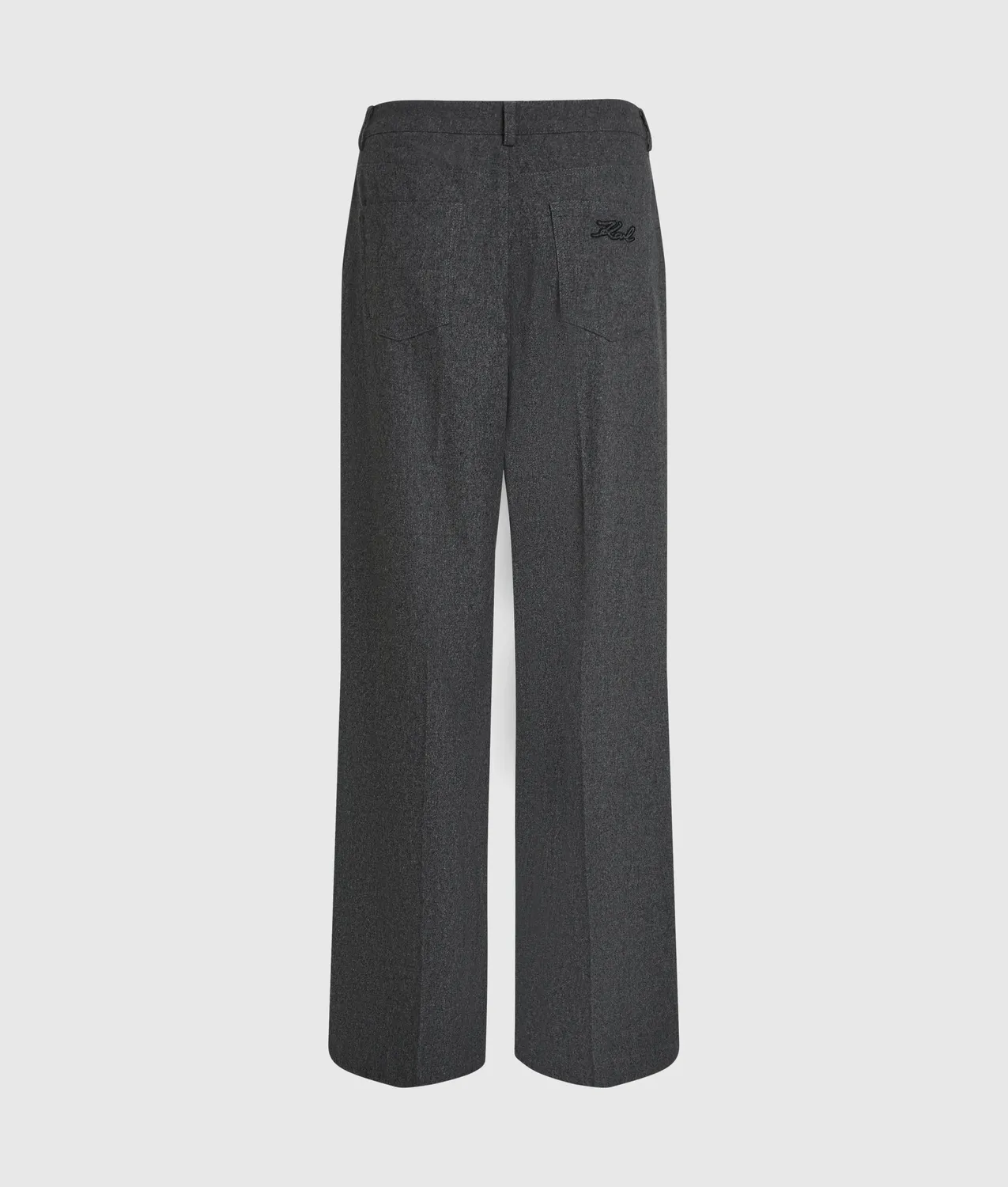 Karl Lagerfeld Wide-Leg Flanell Hose Damen Schwarz weit
