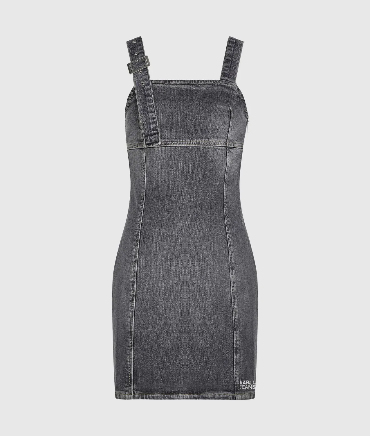 Karl Lagerfeld KL Jeans Denimkleid Damen blau Gürtel