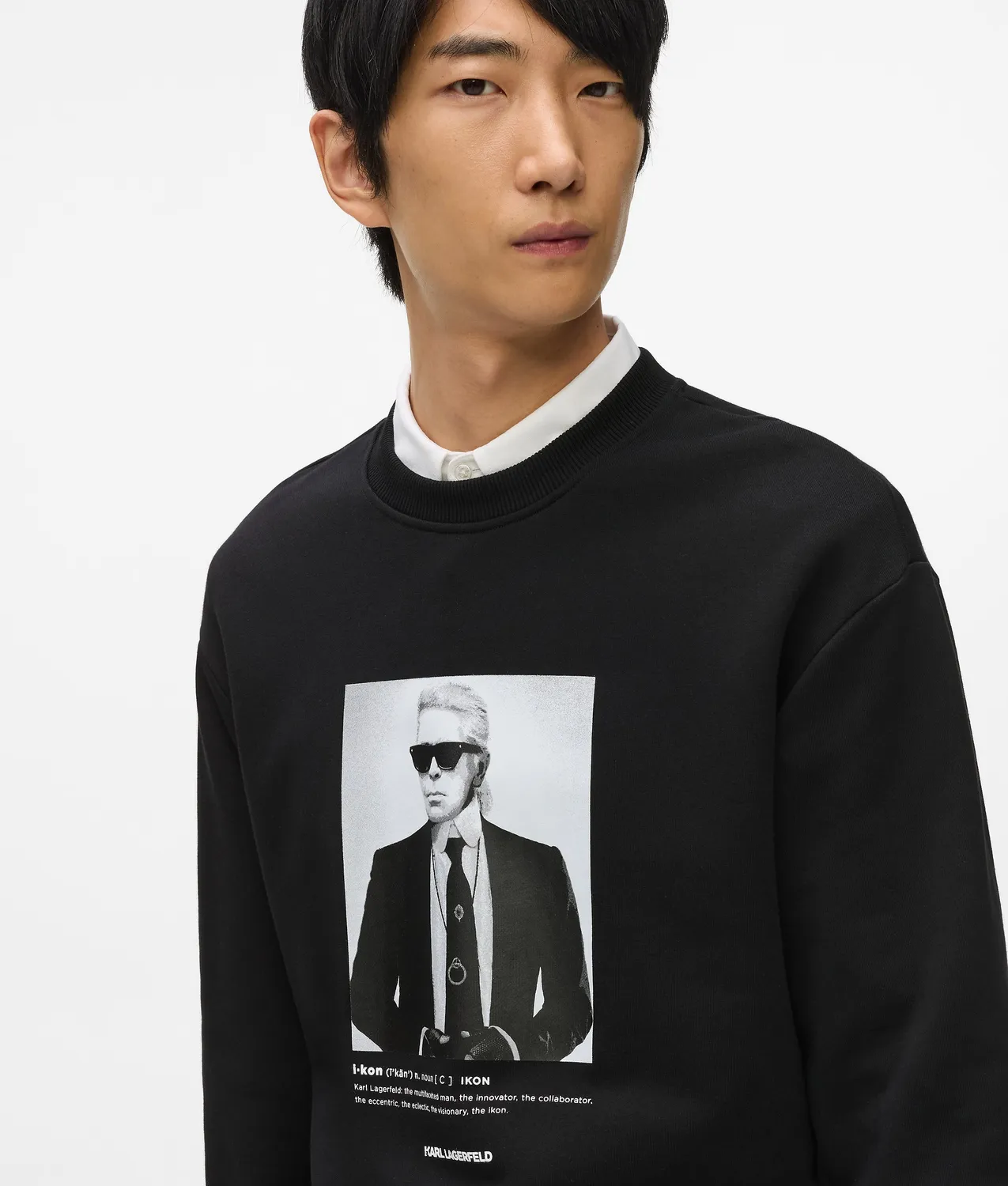 Karl Lagerfeld Karl Portrait Sweatshirt Bio-Baumwolle
