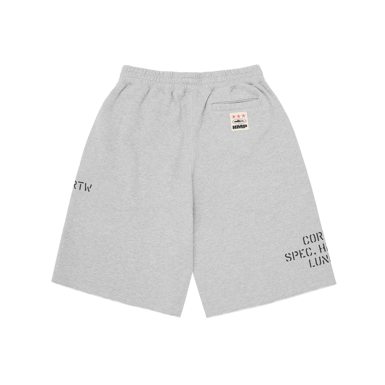 Corteiz HMP Stencil Sweatshort Heather Grey Fleece