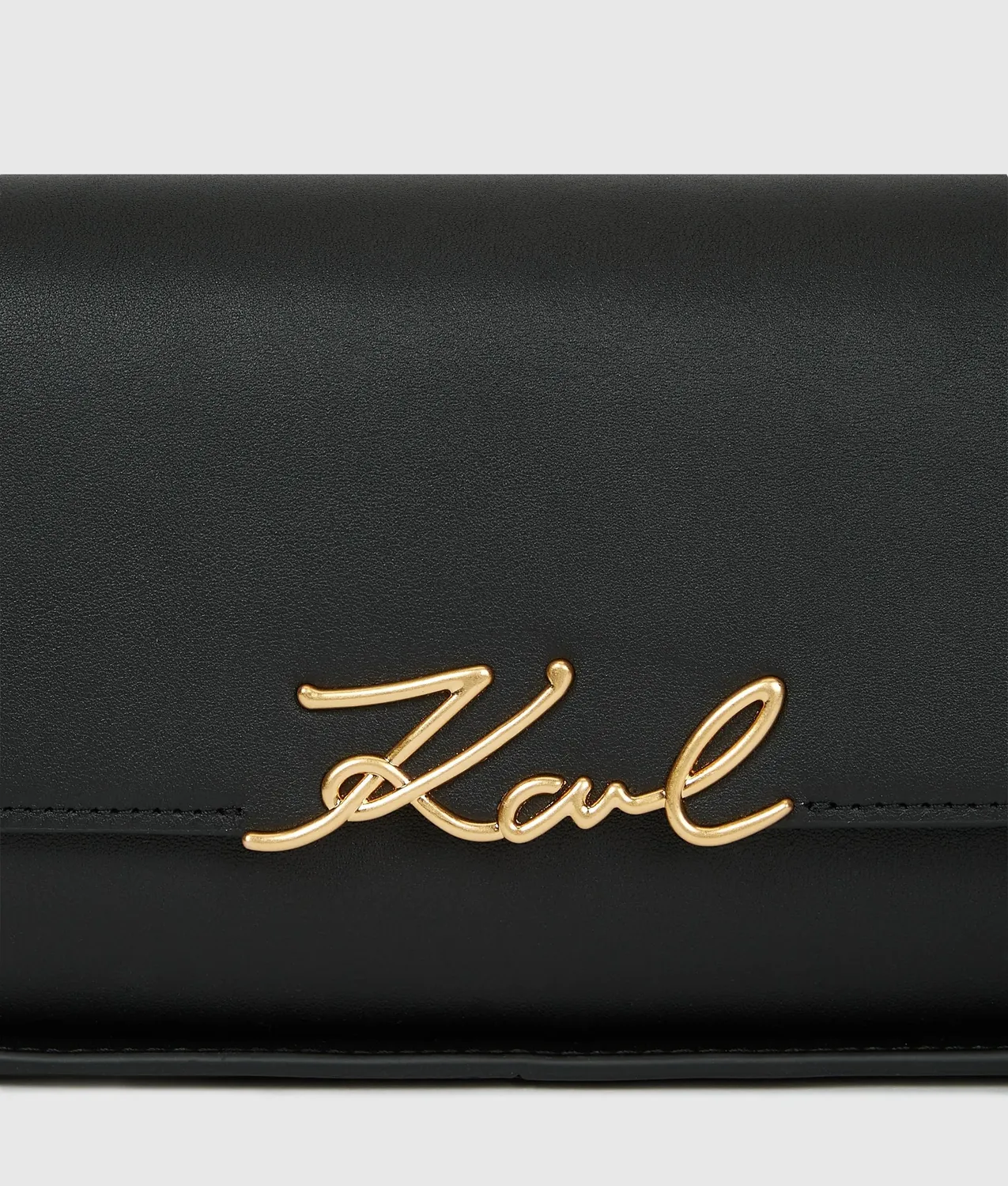 Karl Lagerfeld K/Signature Schultertasche Leder schwarz lang