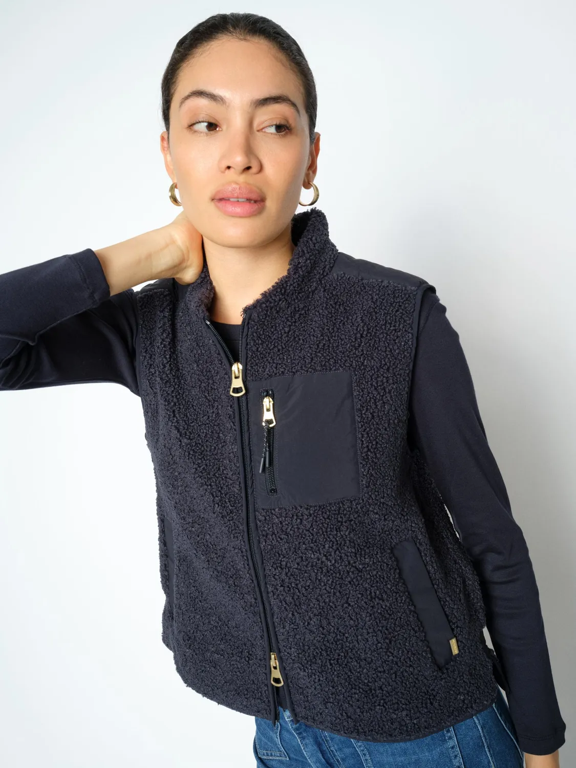 Mos Mosh MMRowe Eli Teddy Weste Olive Fleece