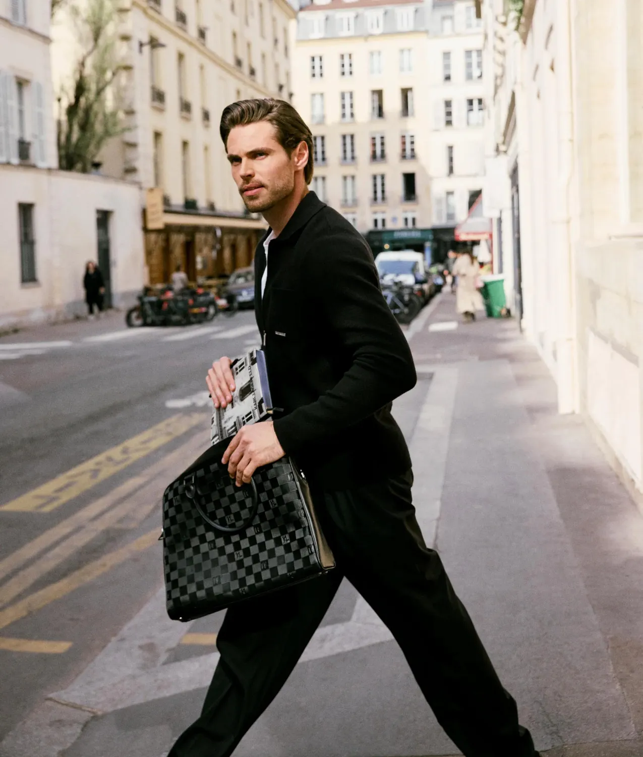 Karl Lagerfeld Monogram Laptoptasche Checkerboard