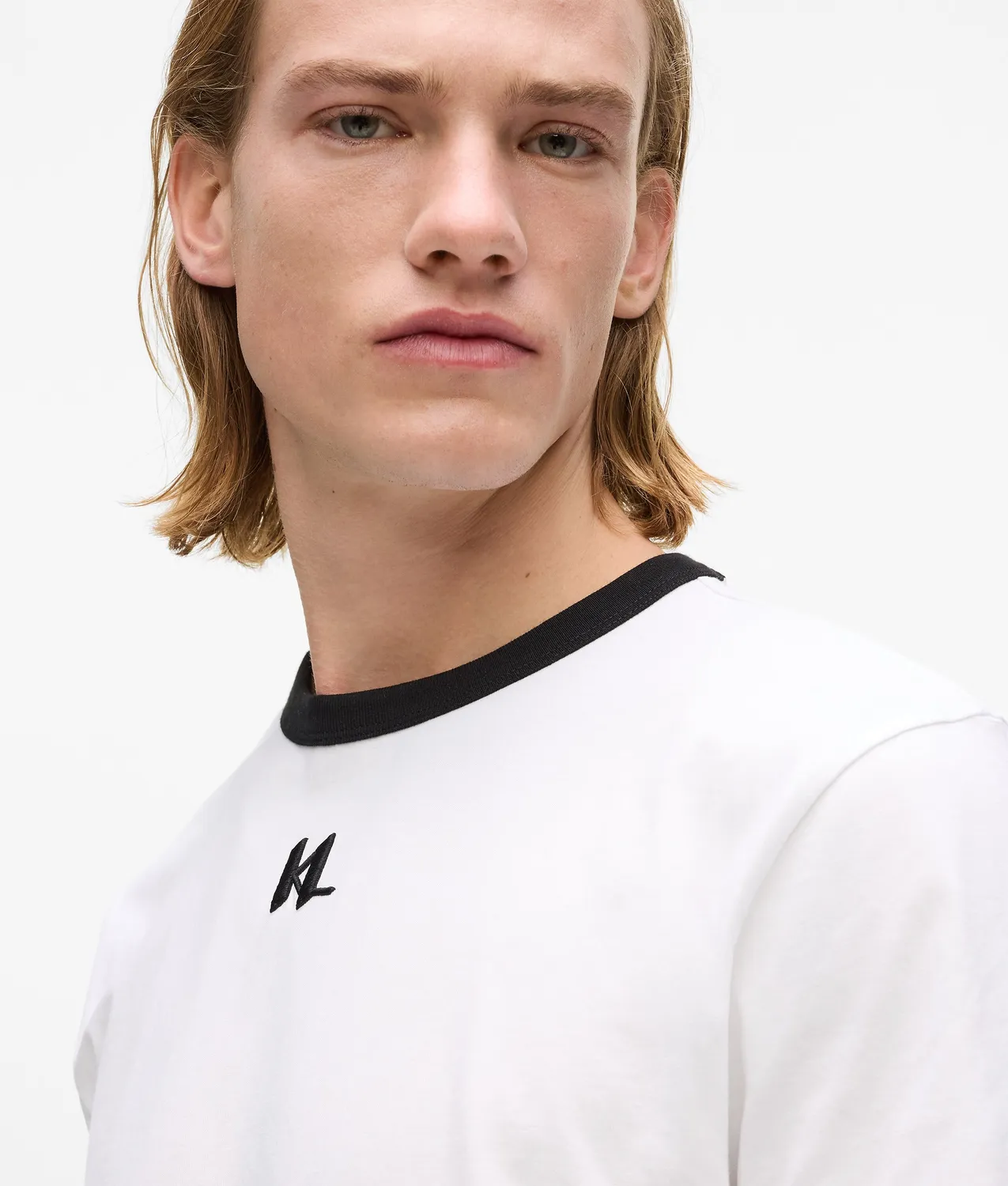 Karl Lagerfeld Monogram Slim T-Shirt Stickerei