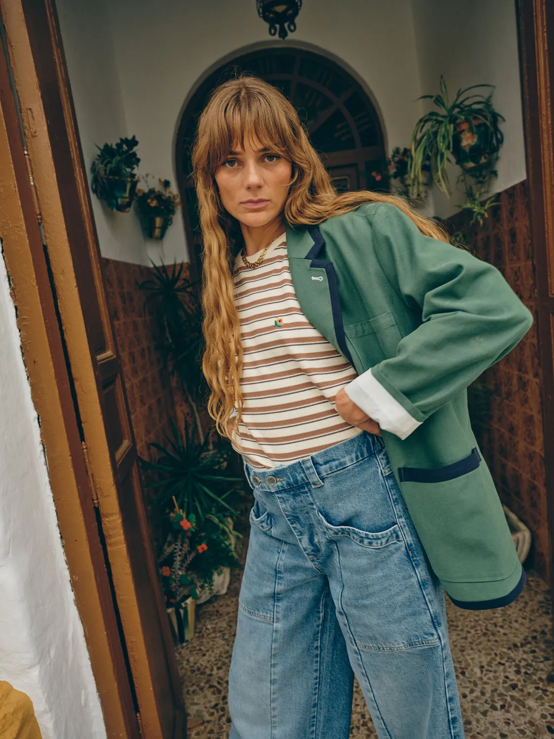 Mos Mosh MMHEra Stripe Top Foxtrot gestreift