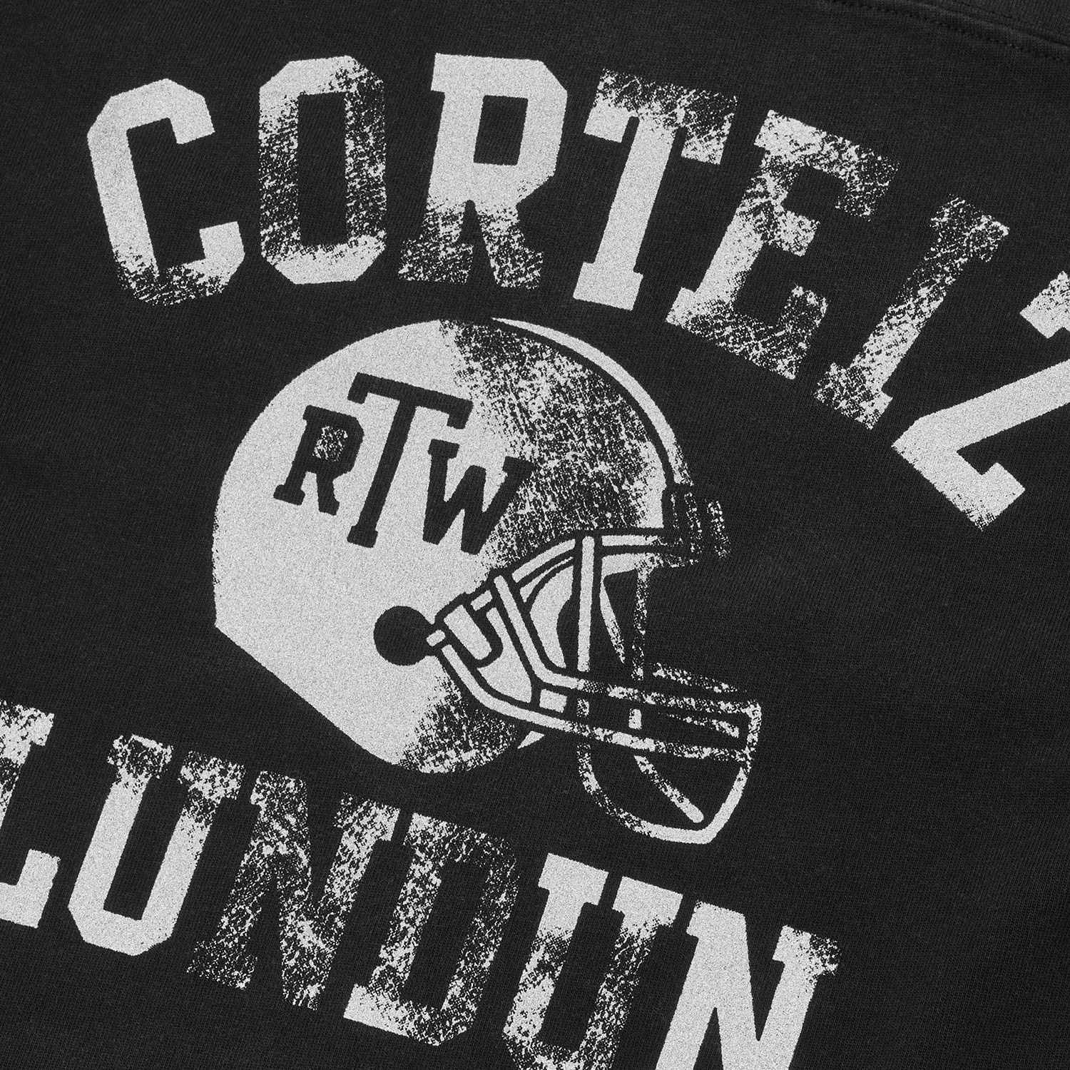Corteiz Gridiron LS Jersey Schwarz Glitzer Baumwolle