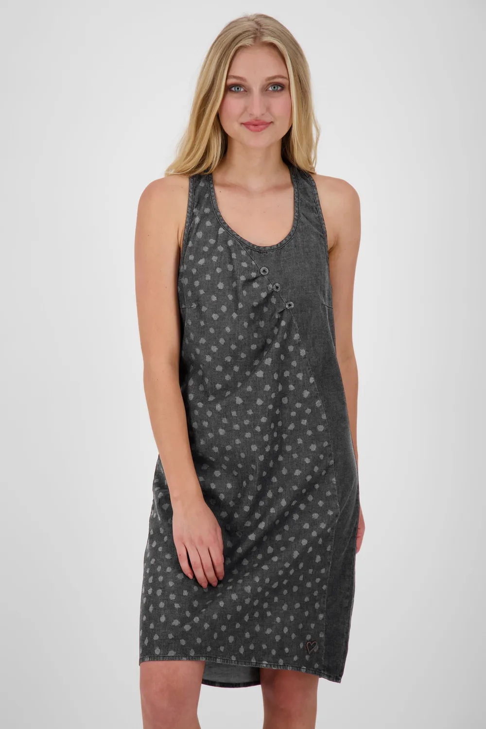 Alife & Kickin CameronAK DNM Kleid Schwarz Denim kurz