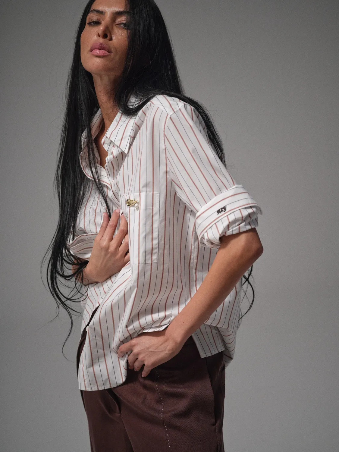 Mos Mosh MMBarb Stripe Hemdbluse gestreift oversized