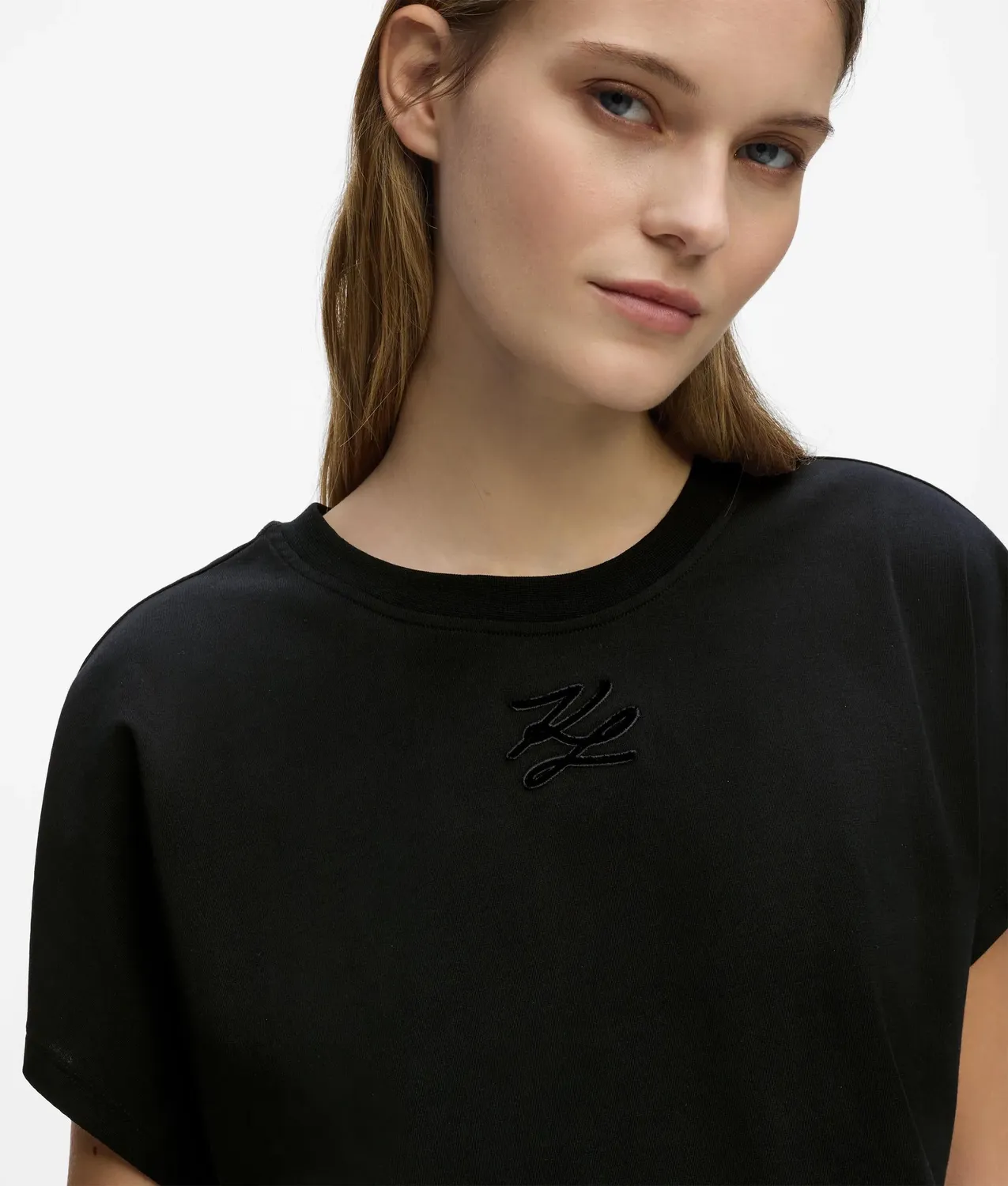 Karl Lagerfeld Autograph T-Shirt Cap-Ärmel Damen Bio