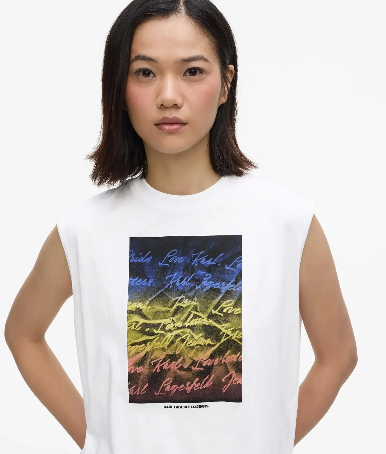 Karl Lagerfeld KL Jeans Love Letter Tank Top Bio-Baumwolle