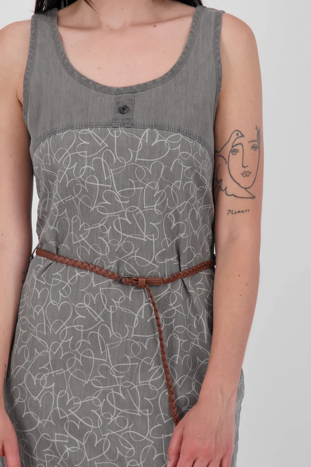 Alife & Kickin DoiaAK B Kleid grau Denim-Optik
