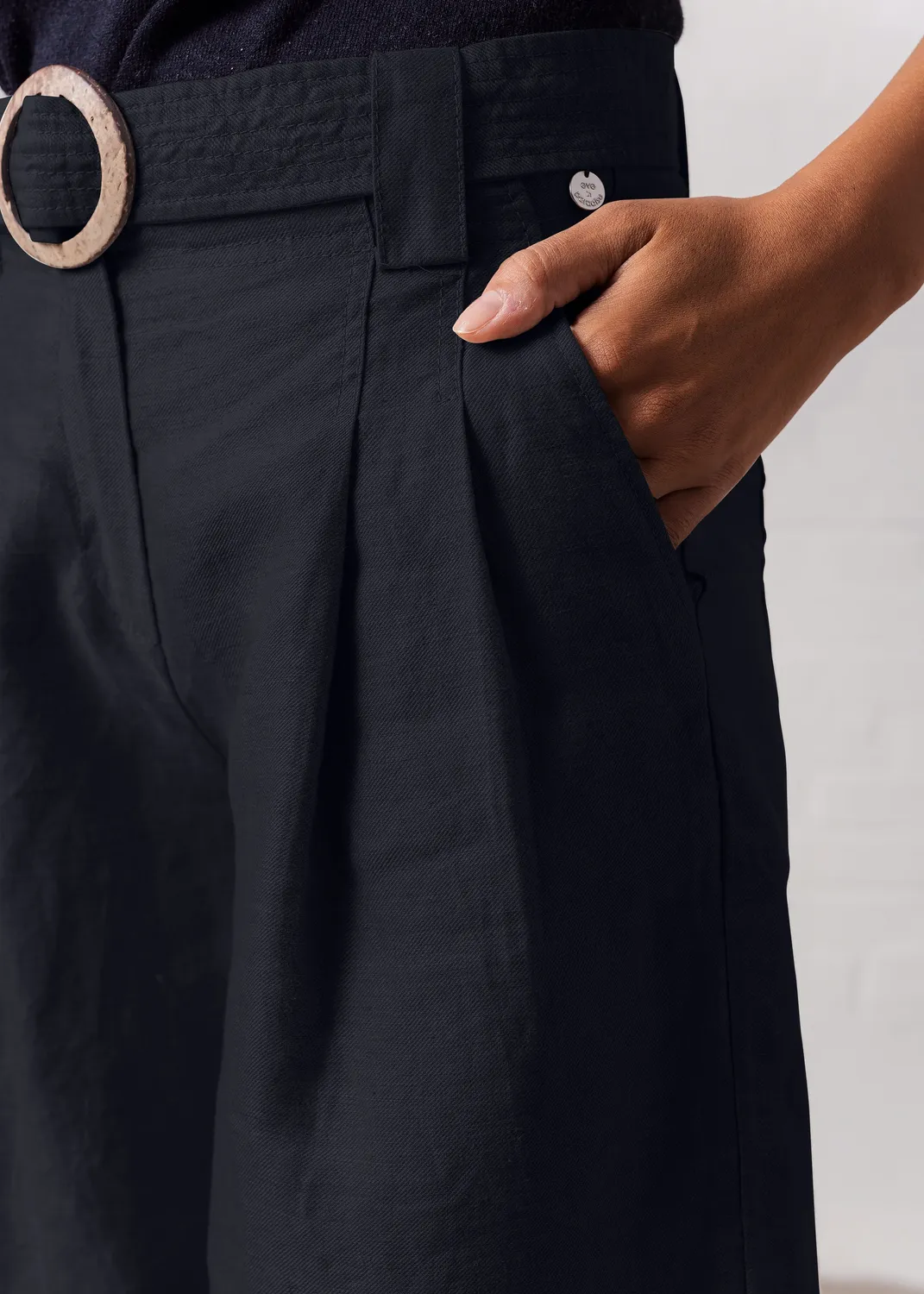Senatex Bermuda aus reiner Leine Hose Sand atmungsaktiv