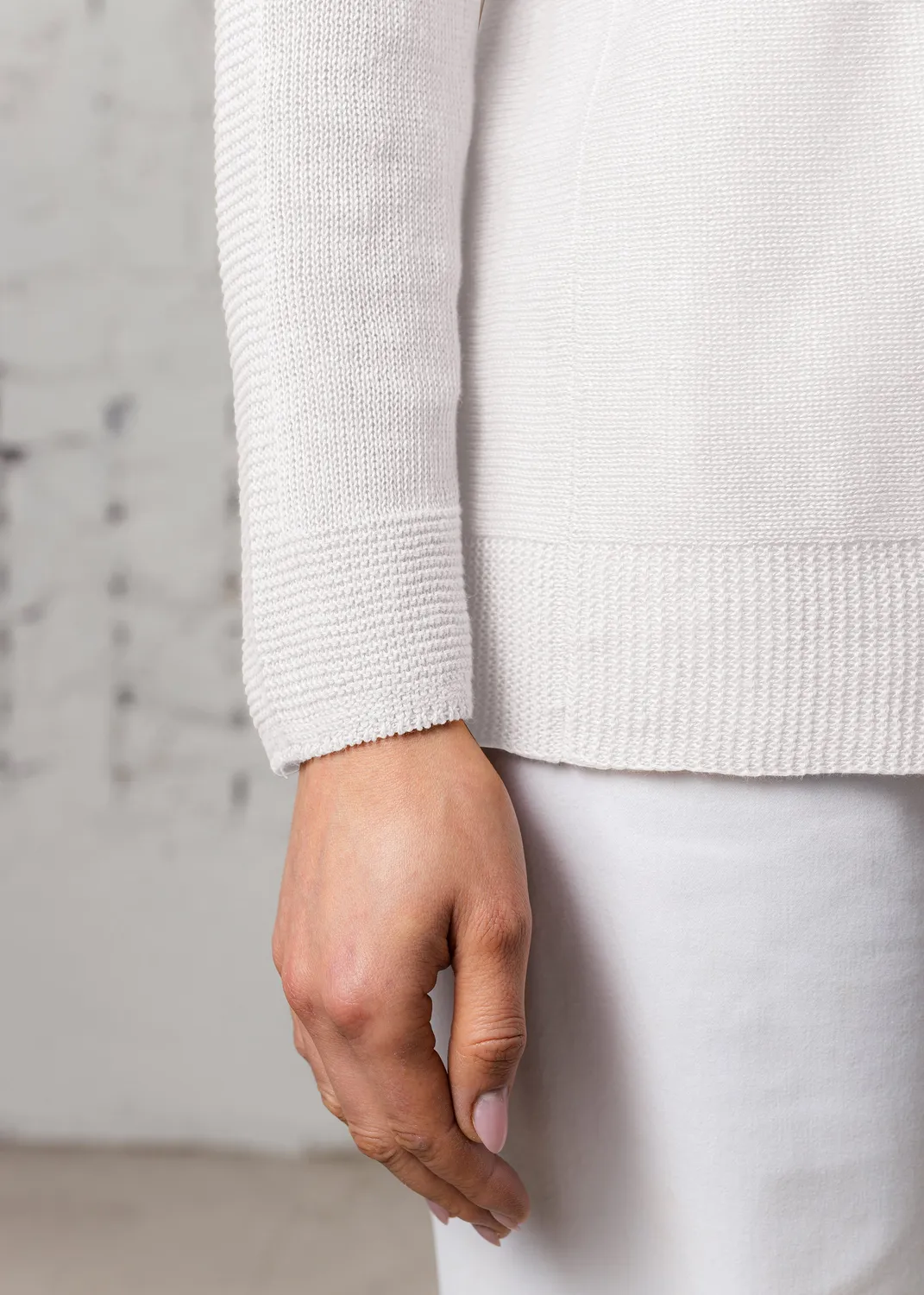 Senatex Pullover Leinen White