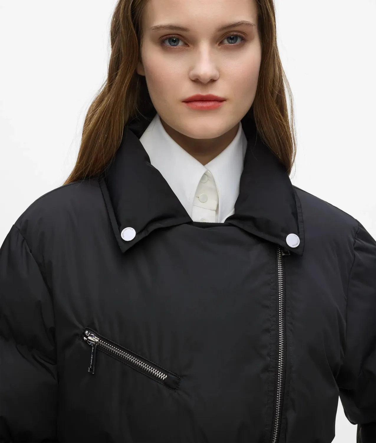 Karl Lagerfeld Biker Puffer Jacke XS-XL Stepp Nieten