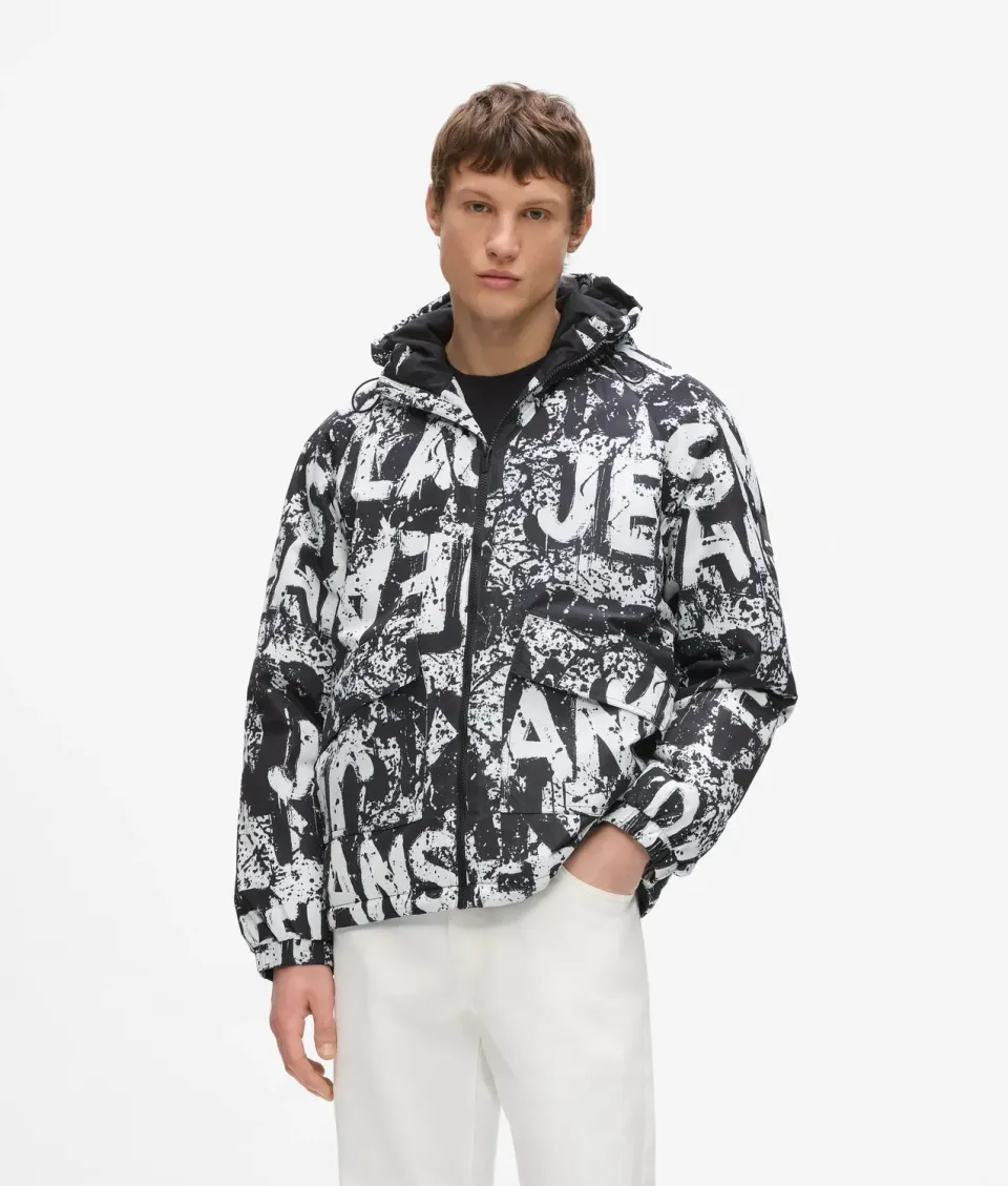 Karl Lagerfeld All-over Logo Steppjacke Herren wattiert
