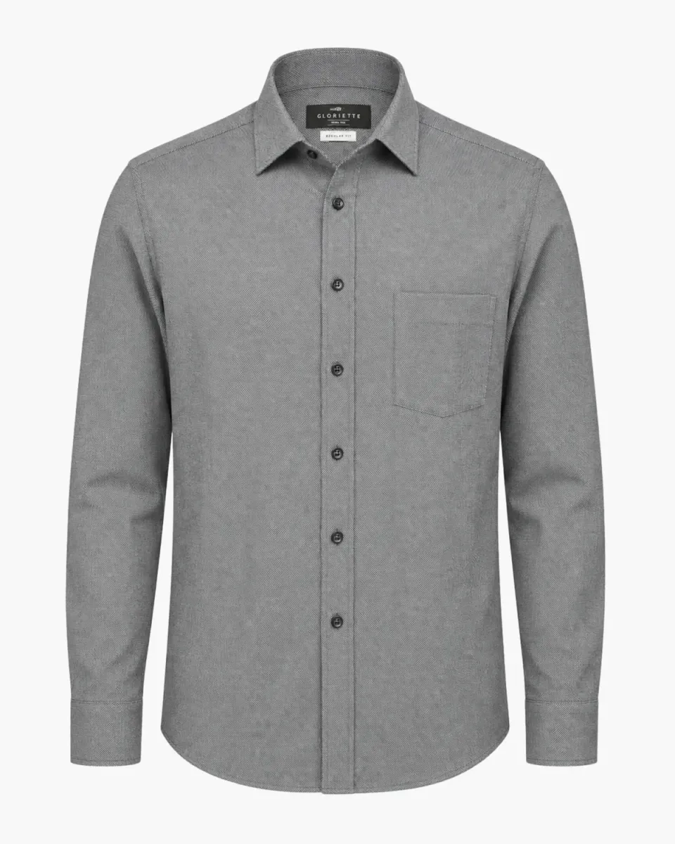 Gloriette Anthrazit Regular Fit Hemd grau Oxford