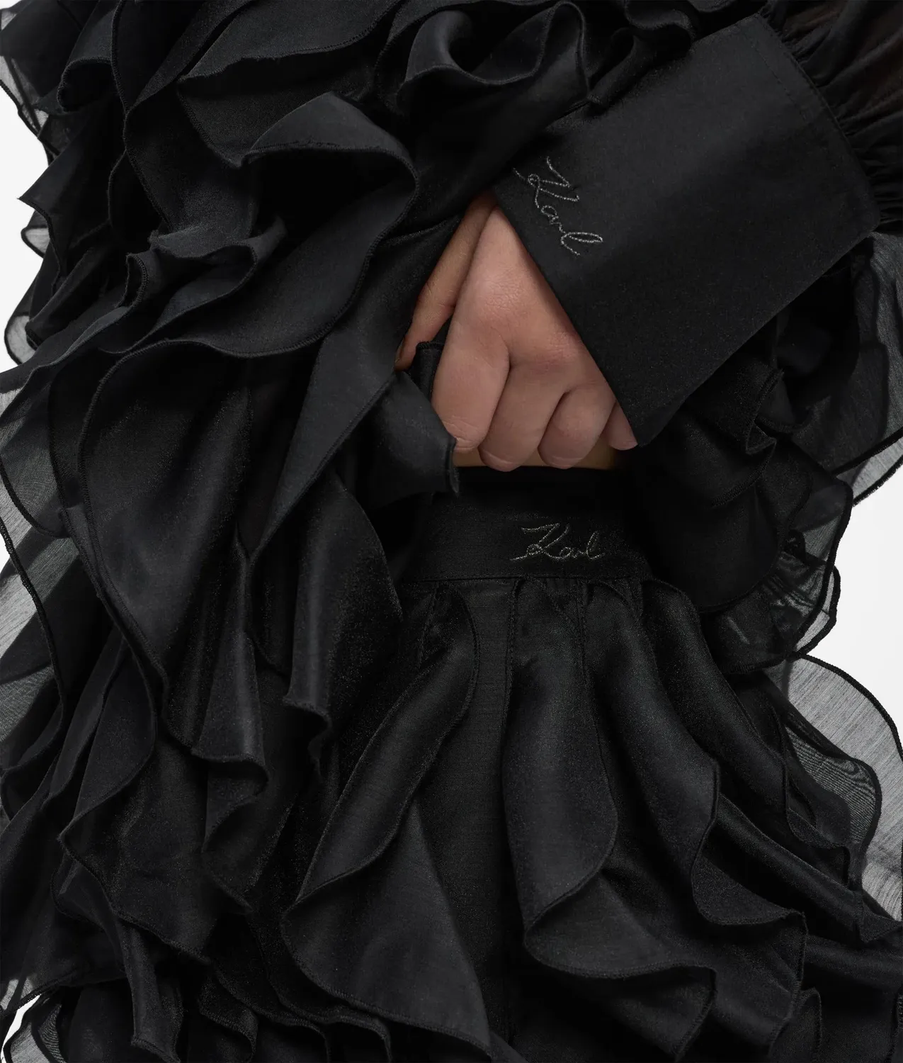 Karl Lagerfeld Organza Rüschen Minirock Gr 4