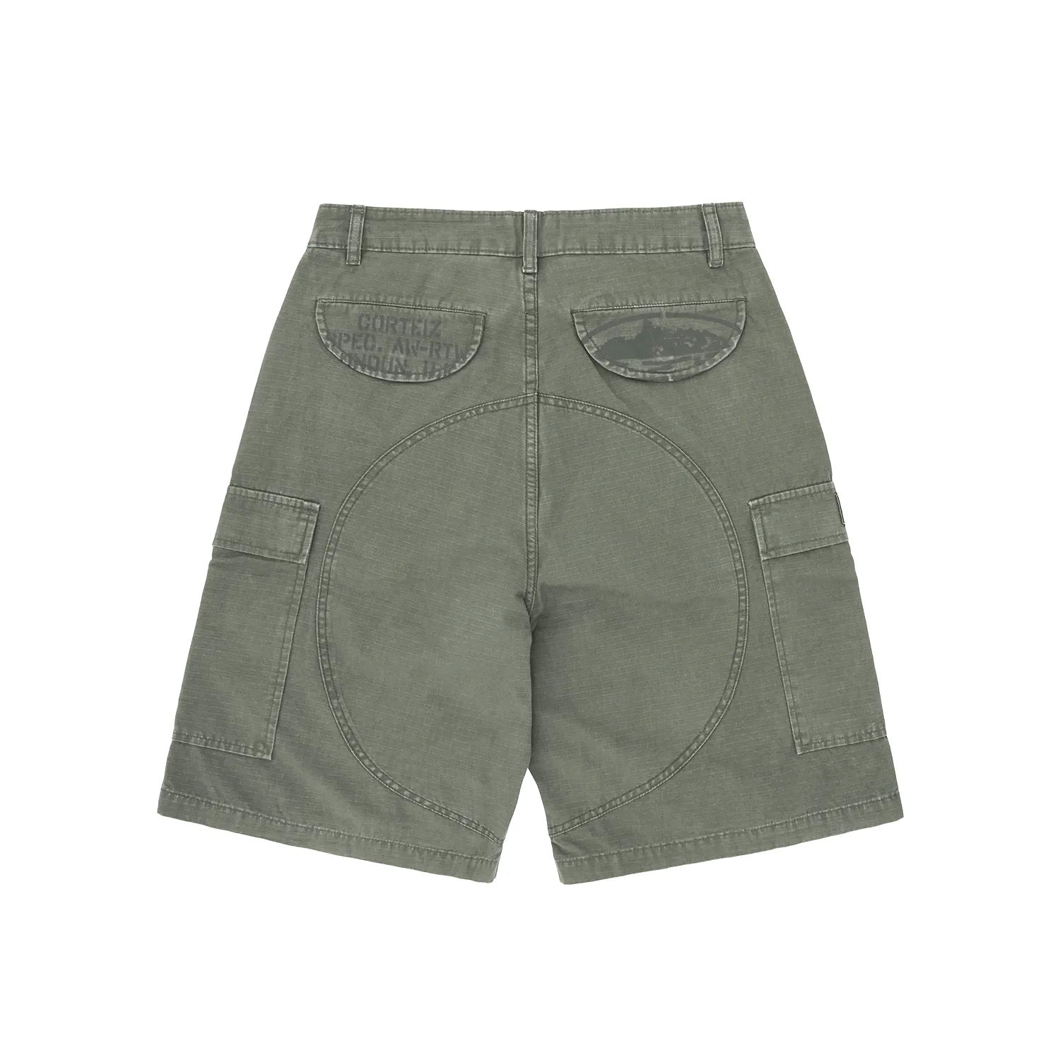 Corteiz Guerillaz Cargo Short Olive Ripstop