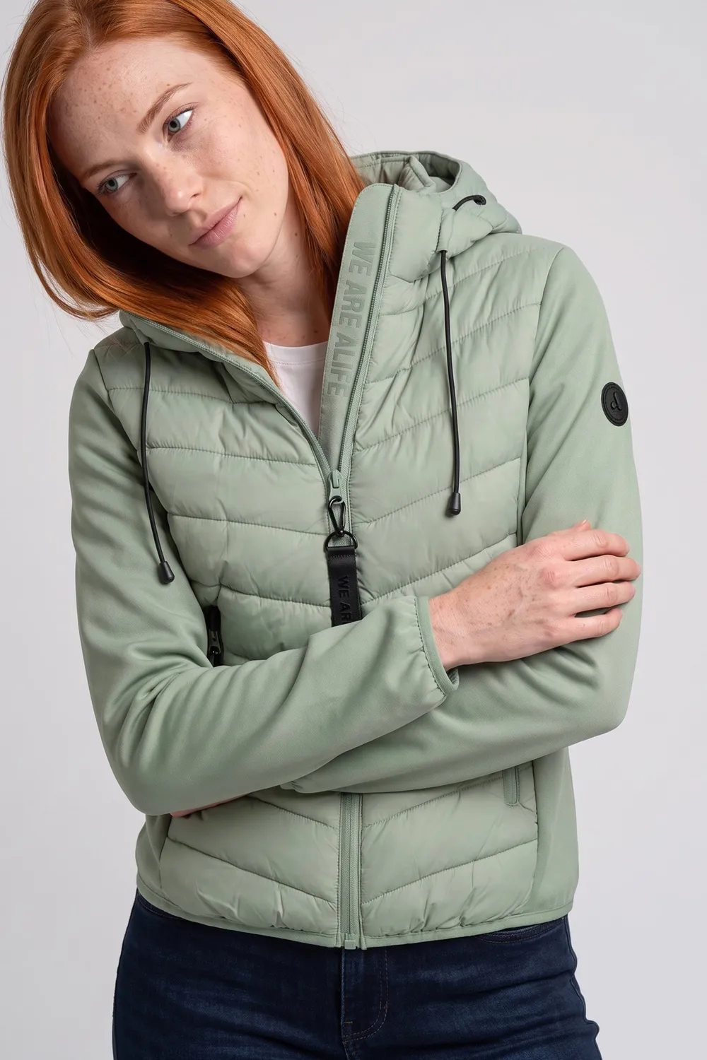 Alife & Kickin ZeliaAK A Hybrid Jacke Hellgrün kurz