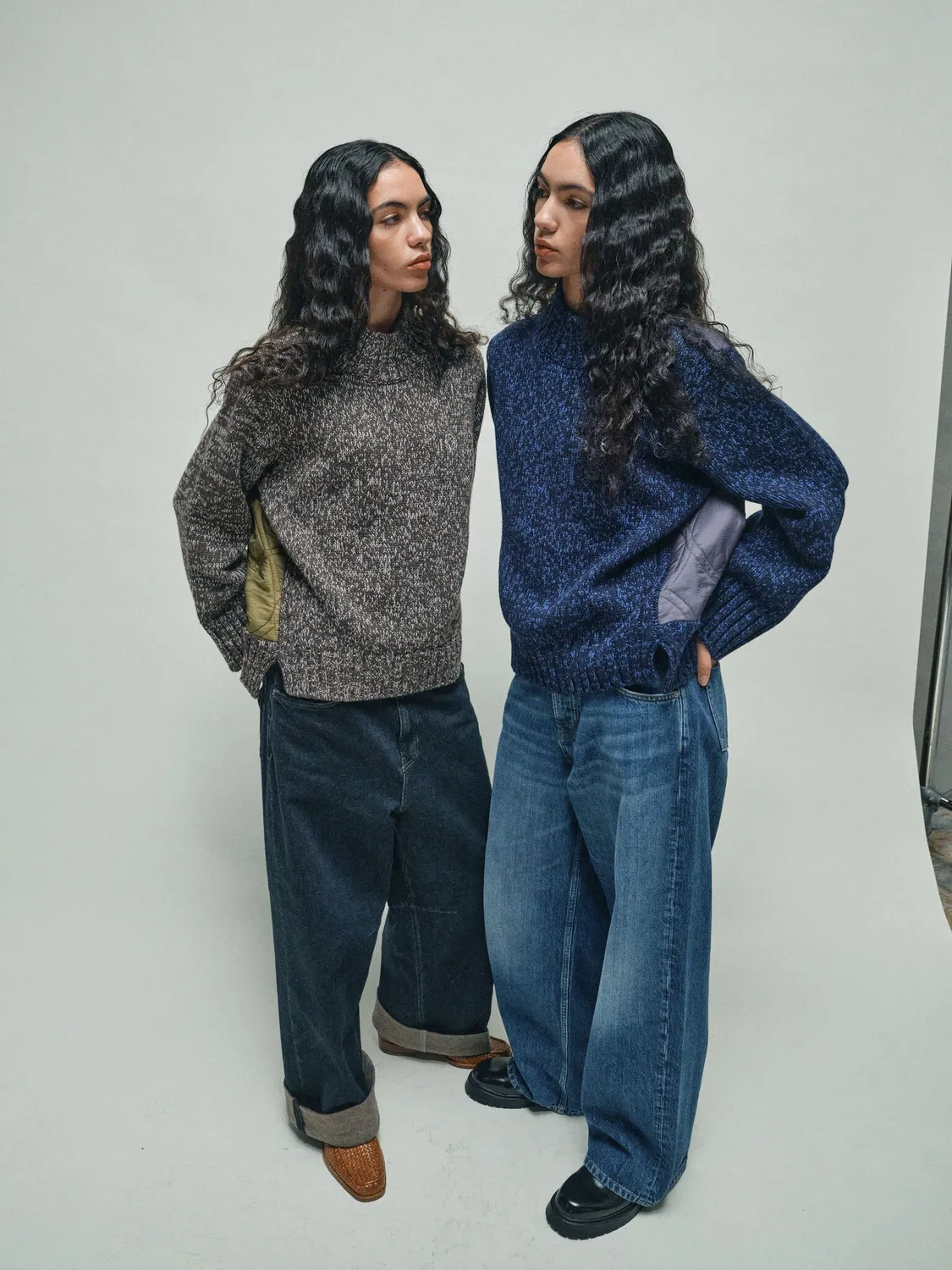 Mos Mosh MMHHope Turn-Up Jeans Cropped Dunkelblau Wide Leg