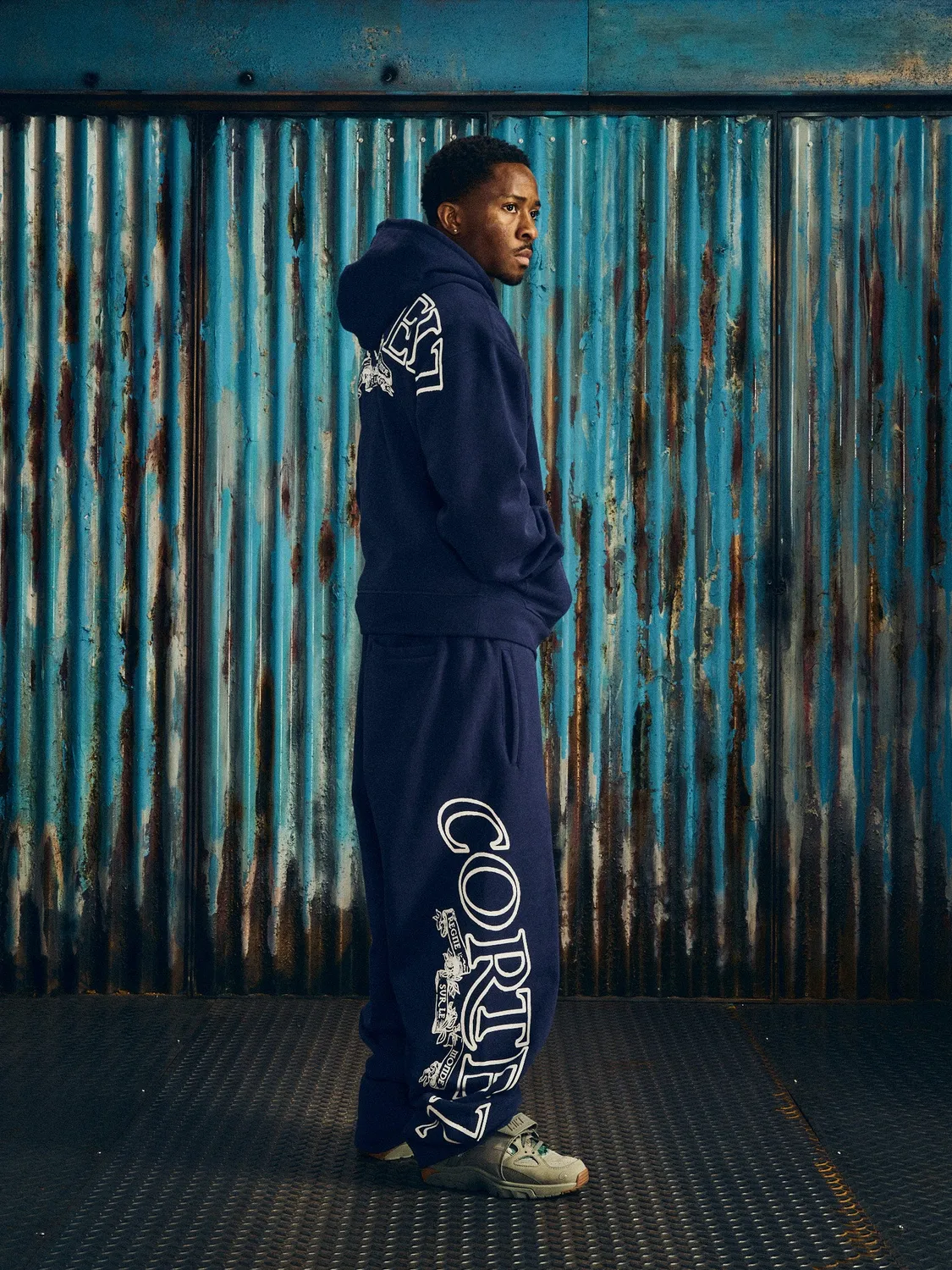 Corteiz Superior Royale Tracksuit Trainingsanzug Navy Fleece